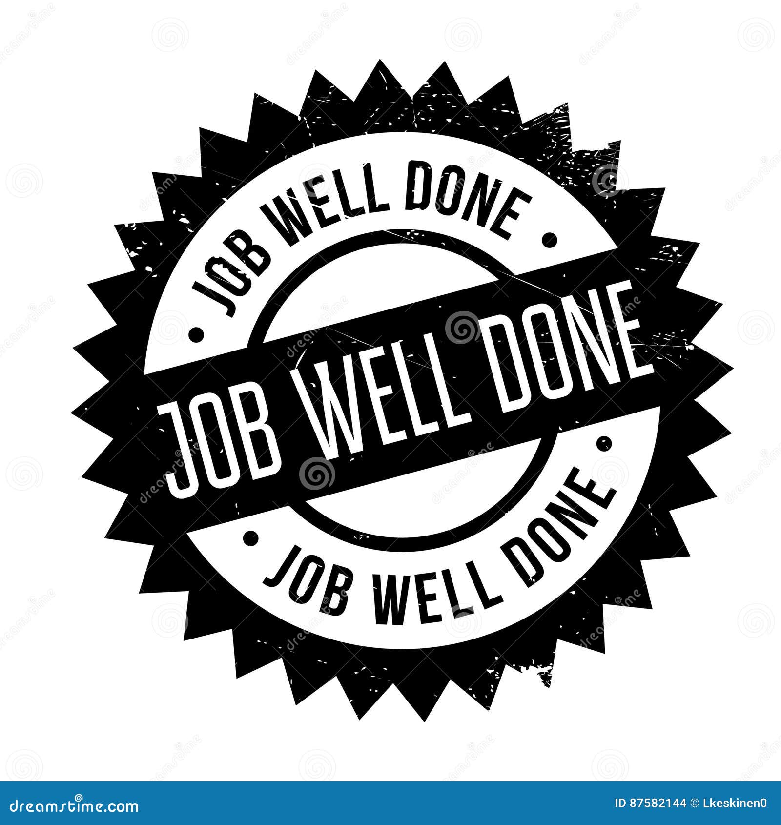 Job Well Done Rubber Stamp Stock Vector Illustration Of Excellent