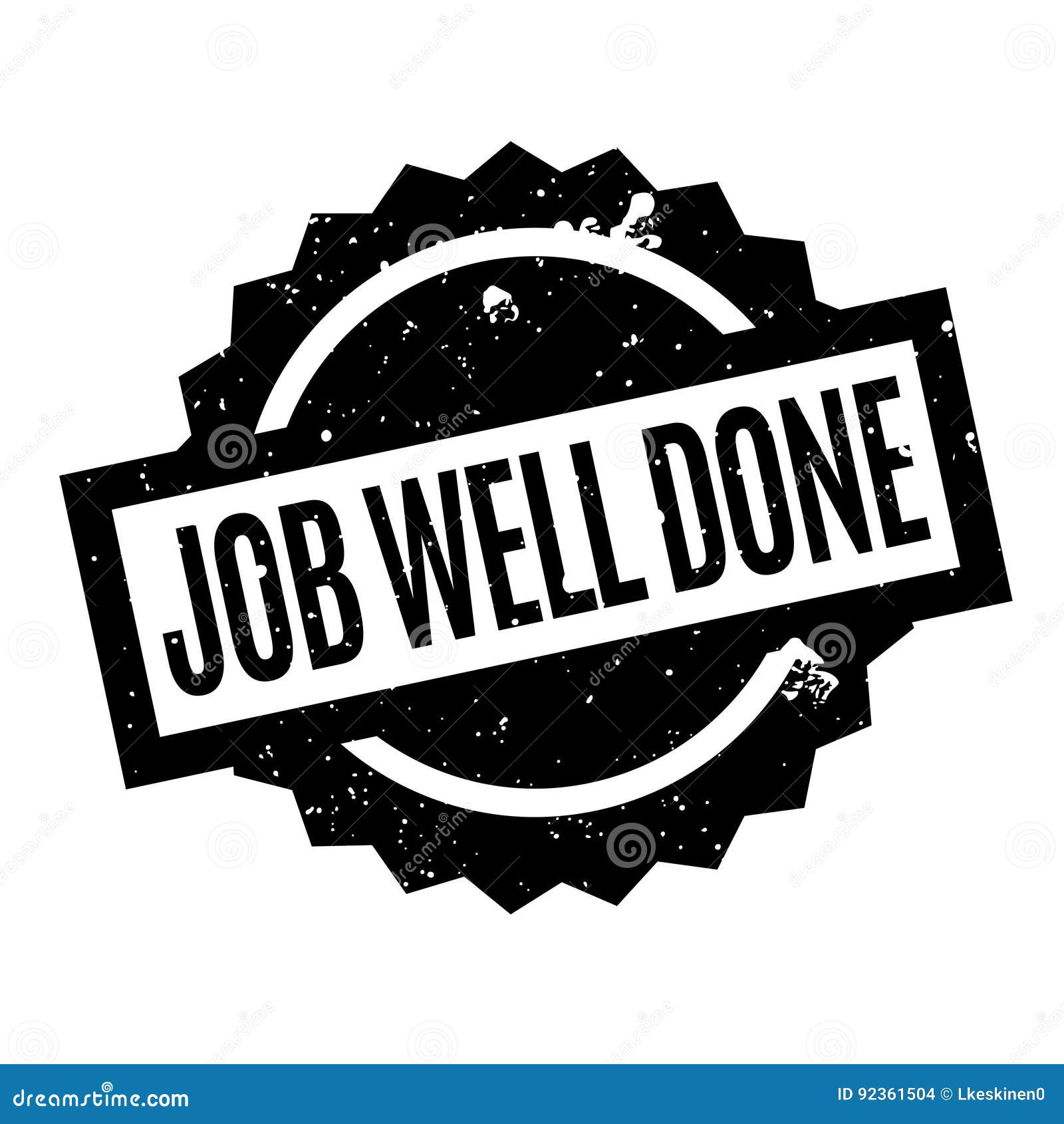 Job Well Done Rubber Stamp Stock Vector Illustration Of Accepted