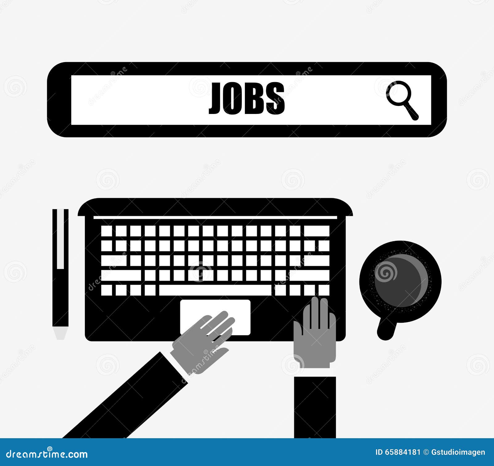 Jobs concept design stock vector. Illustration of symbol 65884181