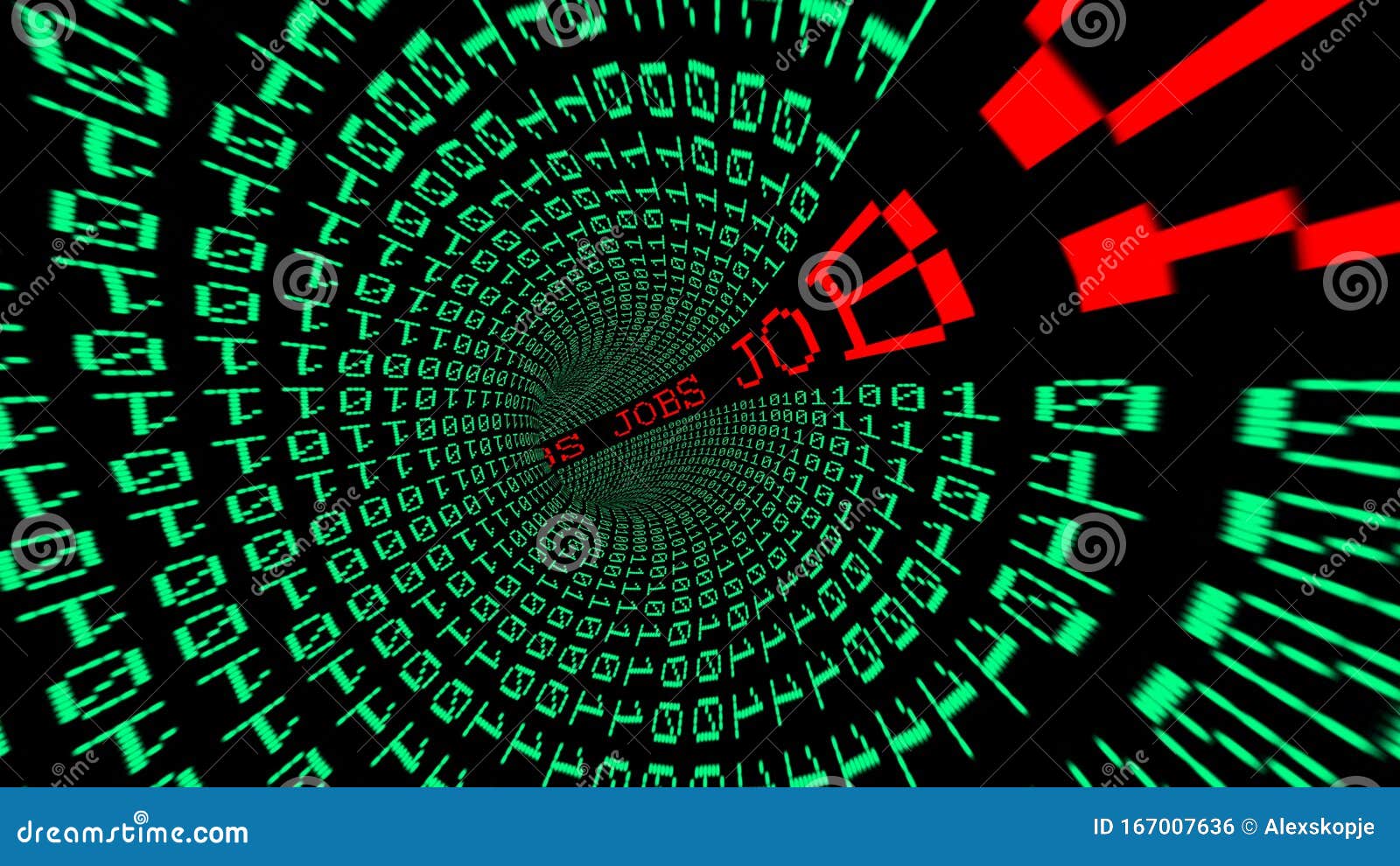 Jobs data tunnel stock illustration. Illustration of information