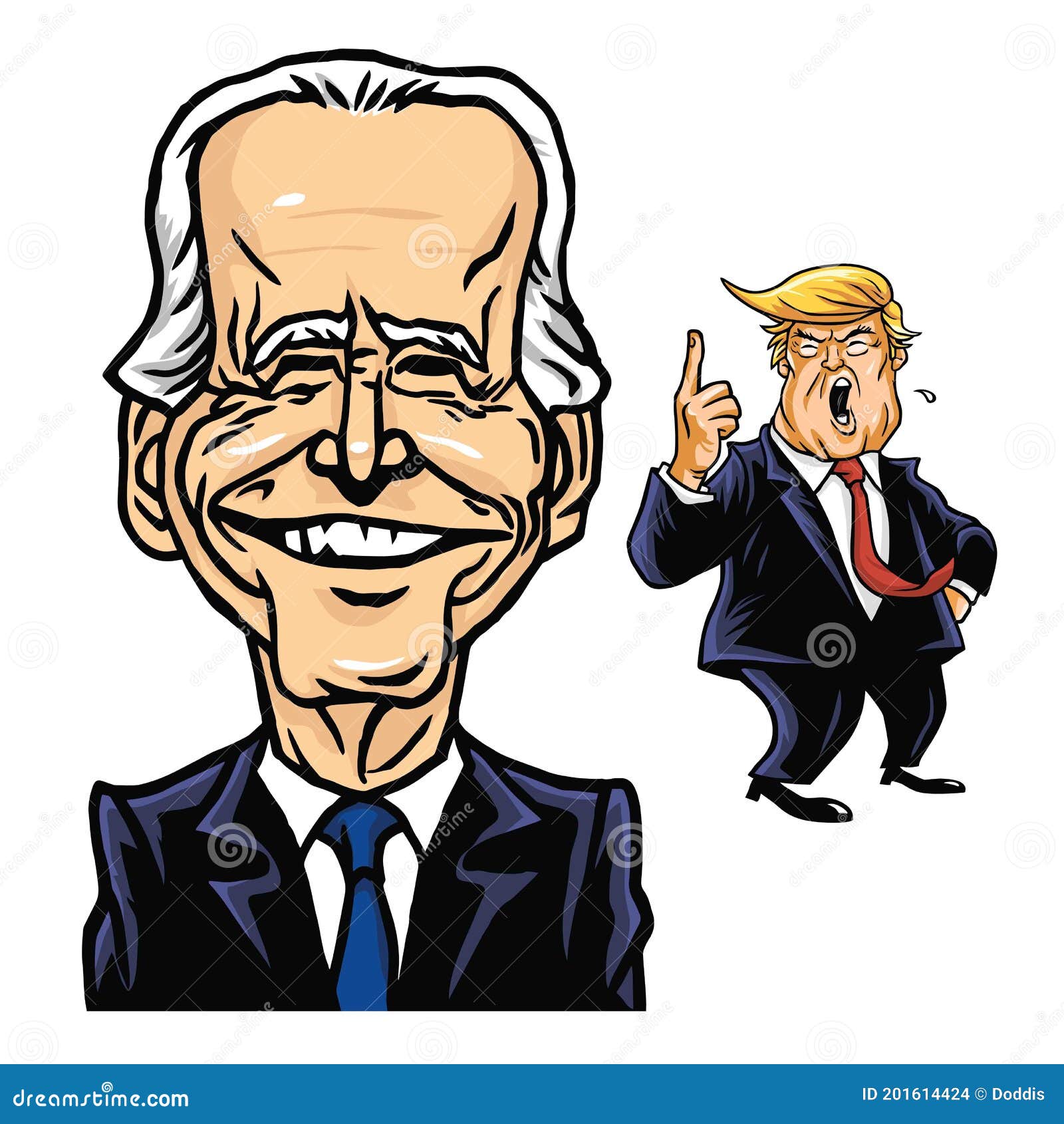 Joe Biden Elected President Of US With Donald Trump Mad Fired Background Cartoon  Caricature Vector Drawing Illustration Editorial Stock Image - Illustration  of cartoon, november: 201614424