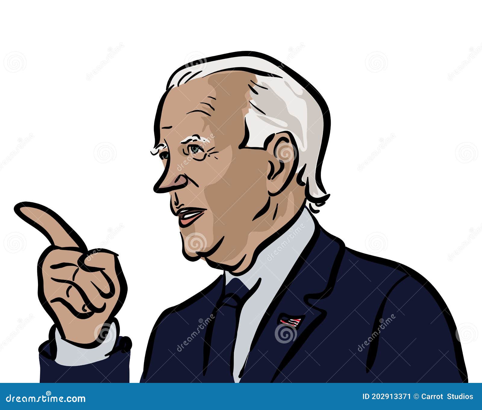 Joe-Biden- Illustration-vector-political-cartoon Editorial Photo