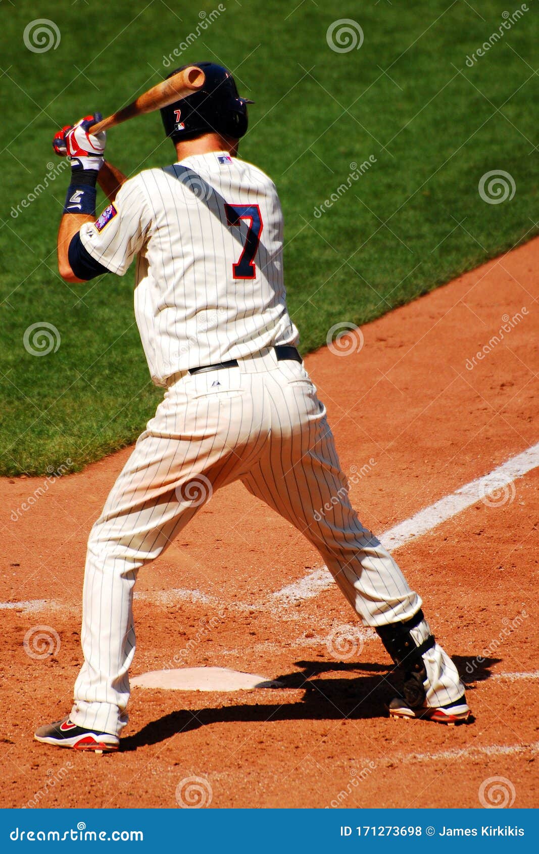 Joe Mauer Batting for the Minnesota Twins Editorial Stock Photo Image