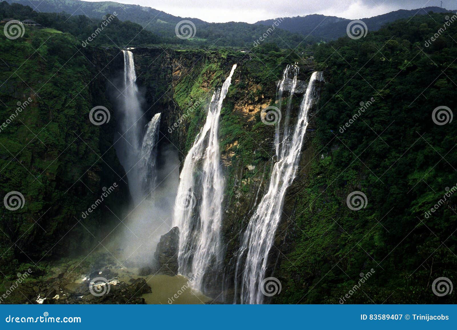 jog falls or gerosoppa falls in karnataka state of india