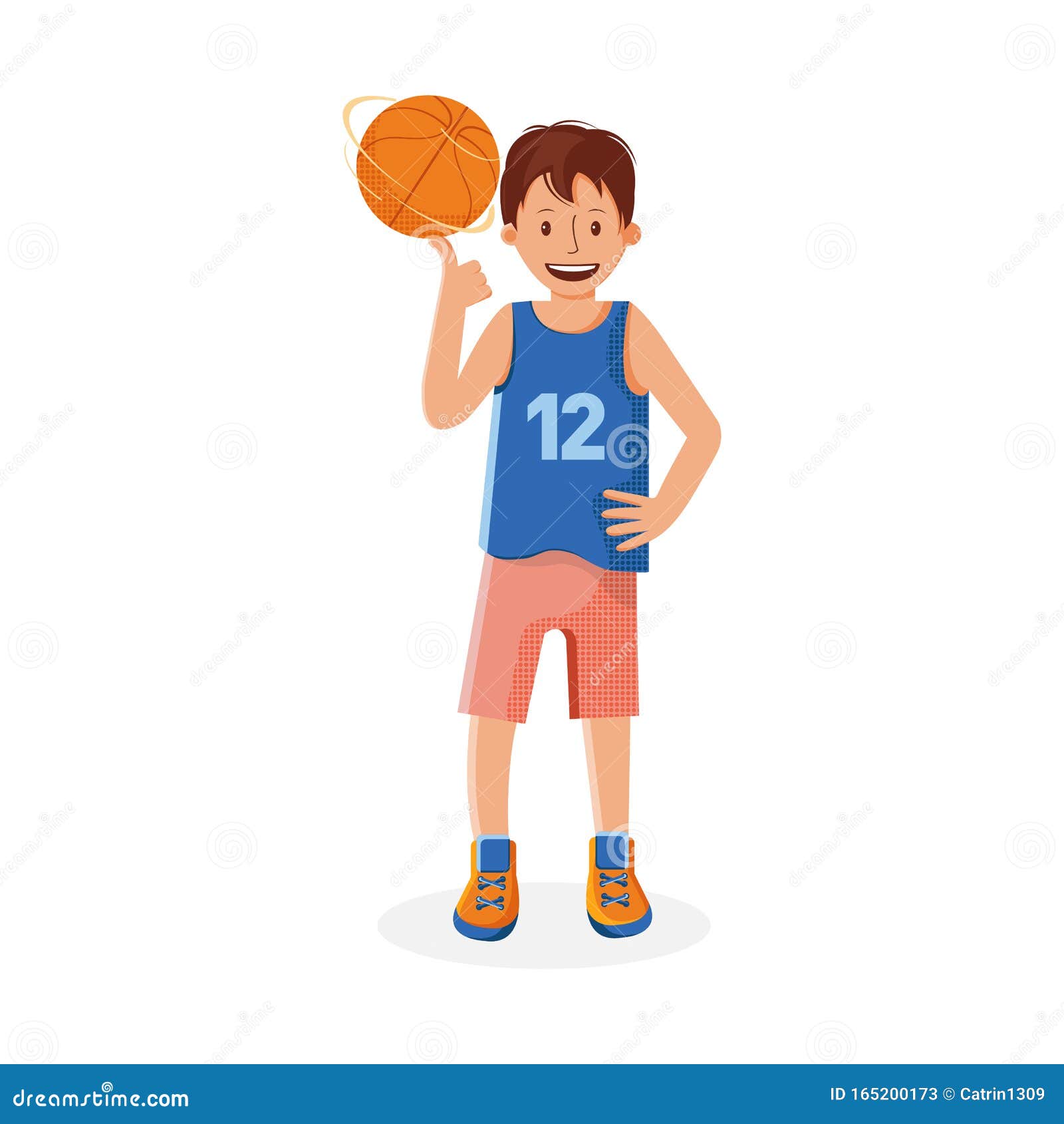 Menino com bola de basquete para colorir - Imprimir Desenhos