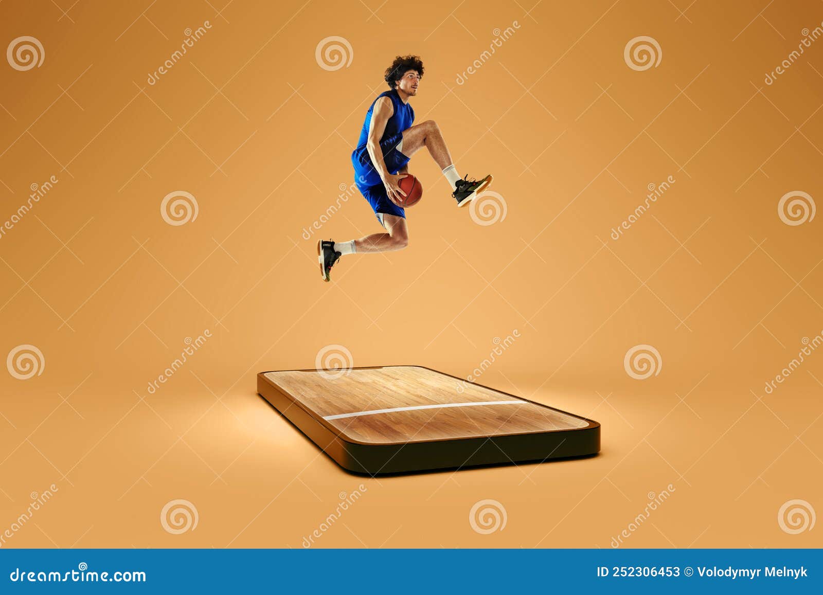 Jogador De Basquetebol Profissional a Jogar Basquetebol Em Ecrã 3d Sobre  Fundo Castanho. Jogos Desportivos Online Ilustração Stock - Ilustração de  creativo, atleta: 252306453