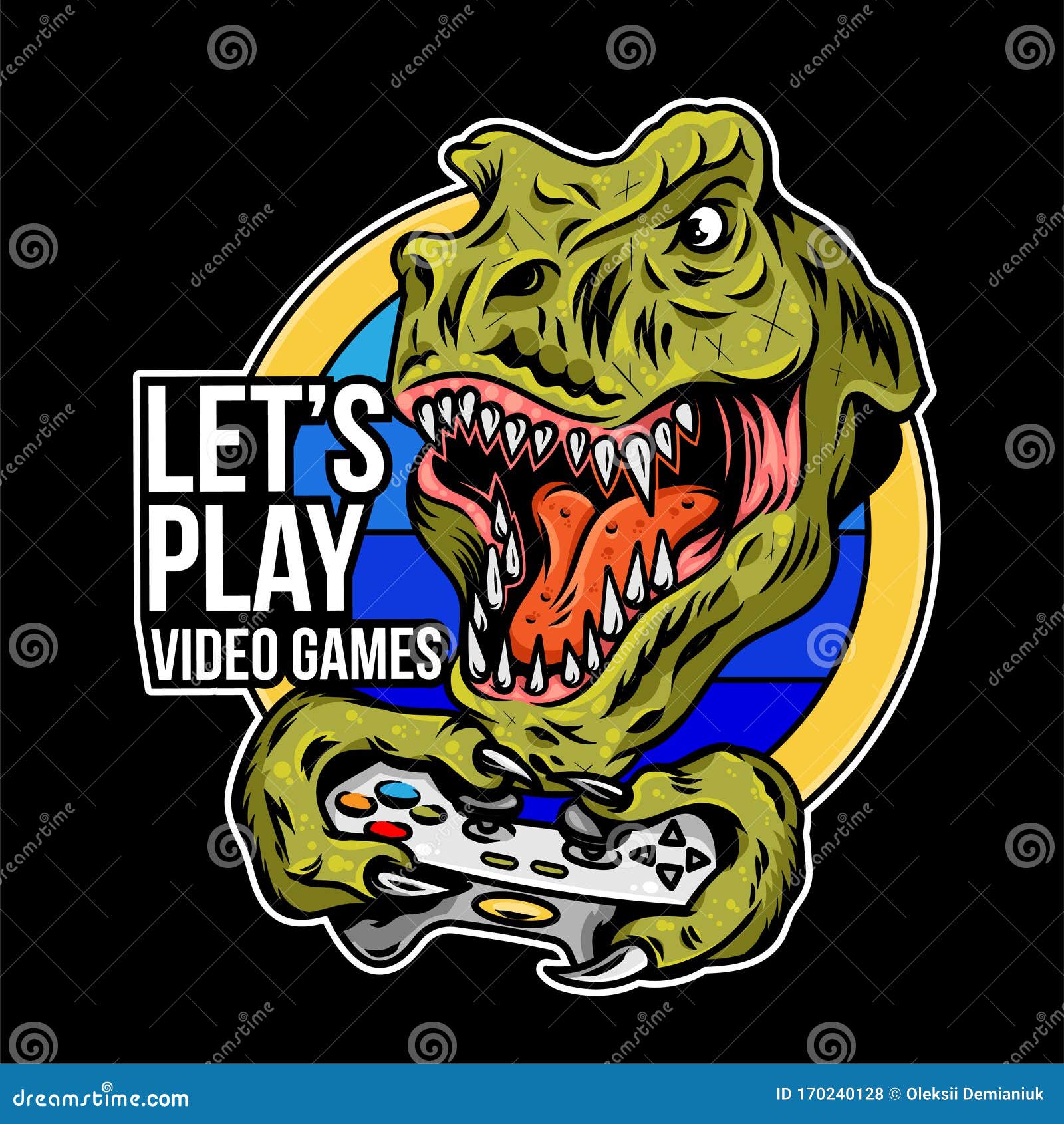 Baixar Vetor De Design De Camiseta Do Jogo Offline De Dinossauro