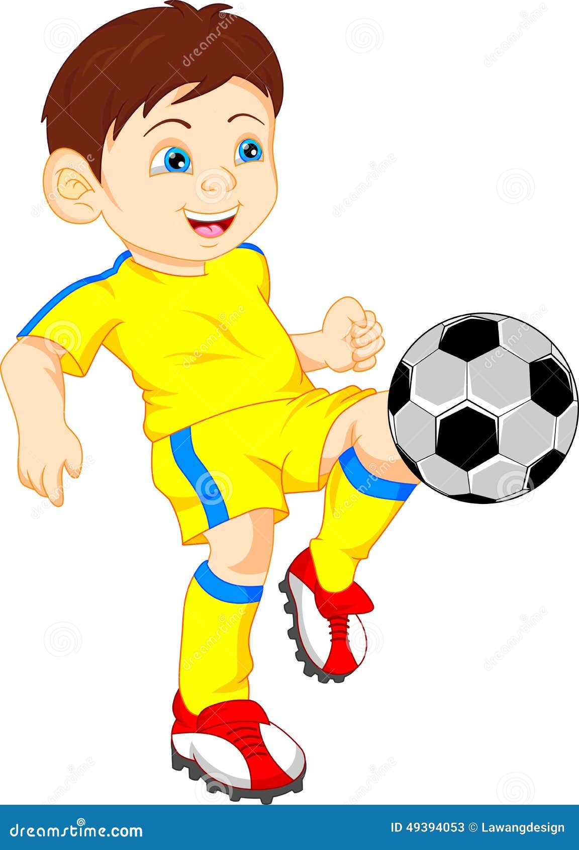 Jogador De Futebol De Menino Jovem Feliz No Estilo Dos Desenhos Animados Do  Mangá Do Anime Royalty Free SVG, Cliparts, Vetores, e Ilustrações Stock.  Image 20686654