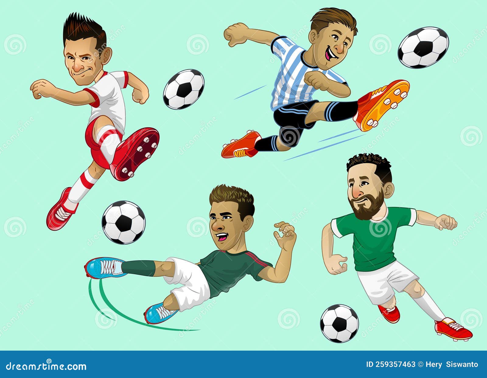 Desenho de desenho animado de um jogador de futebol