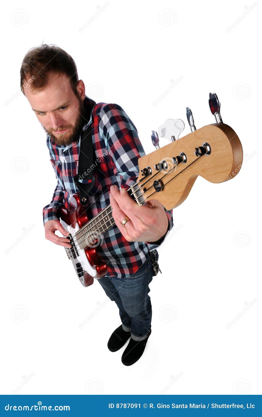 Jogador De Guitarra Do ângulo Elevado Imagem de Stock - Imagem de