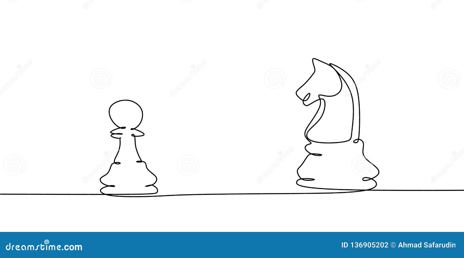 Vector único desenho ilustração figura de xadrez torre preta