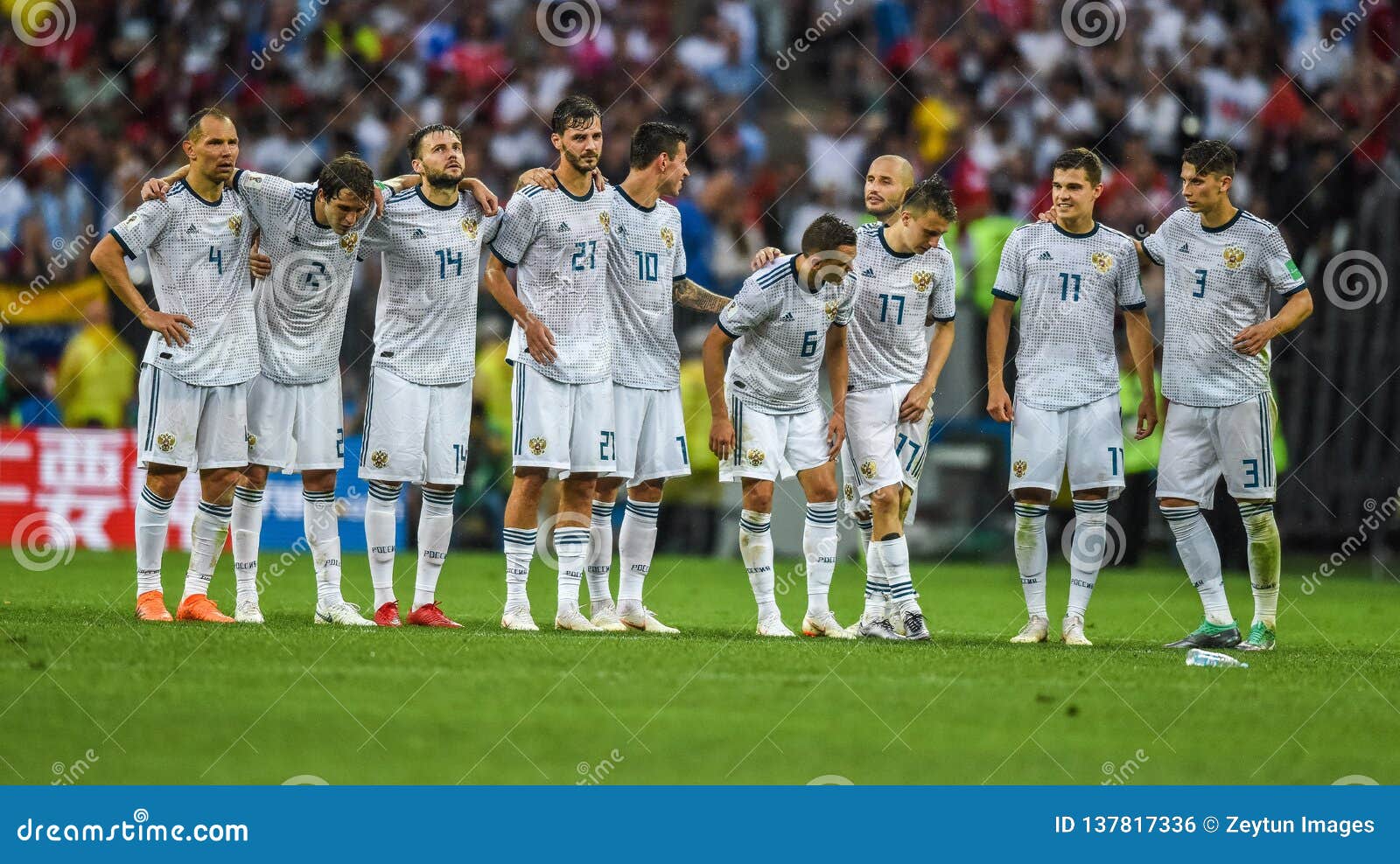 Jogadores De Equipe De Futebol Nacionais De Rússia Durante O