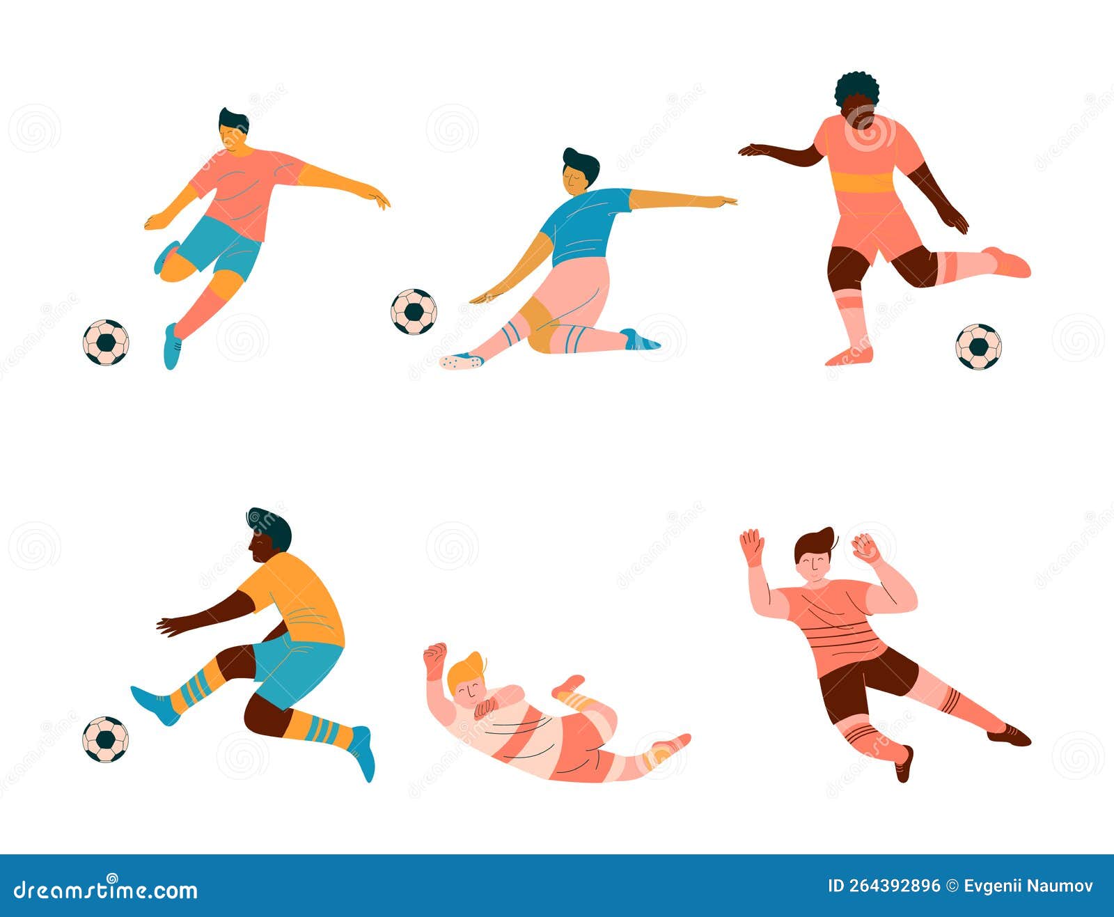 Jogo De Futebol De Animação Ilustração do Vetor - Ilustração de