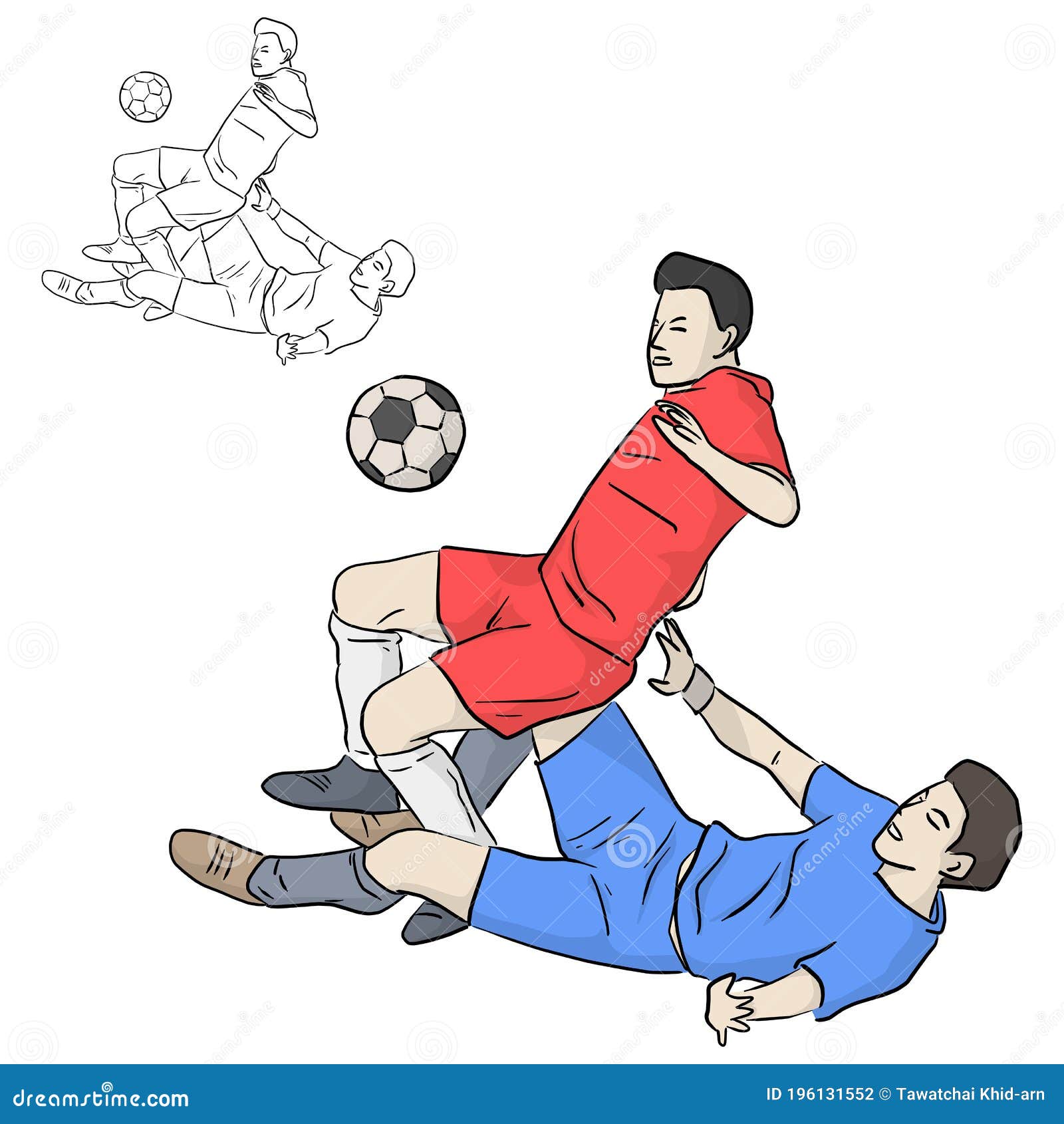 Desenho vetorial abstrato do jogo de futebol