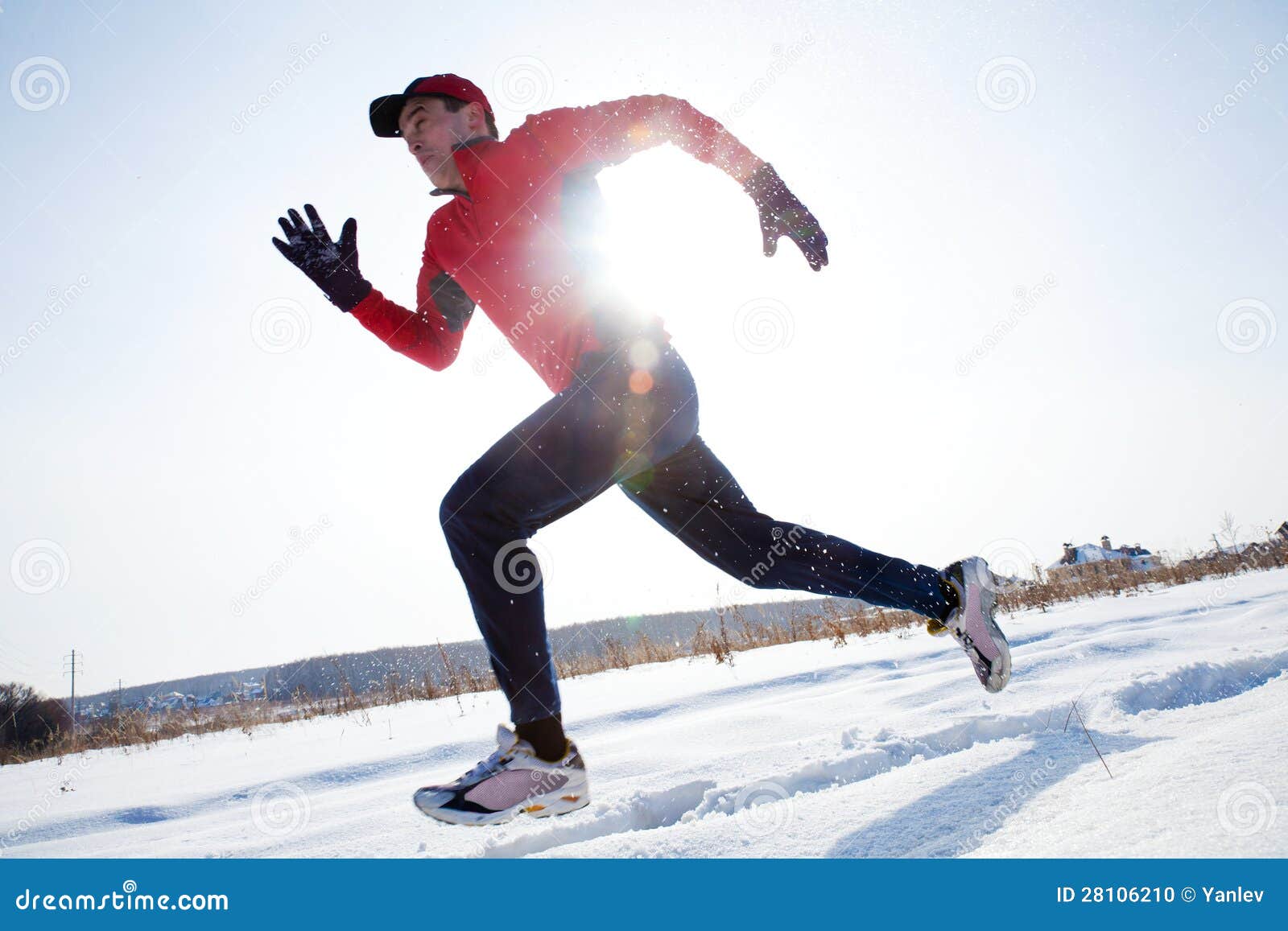 Jogging in winter stock photo. Image of caucasian, crosscountry 28106210