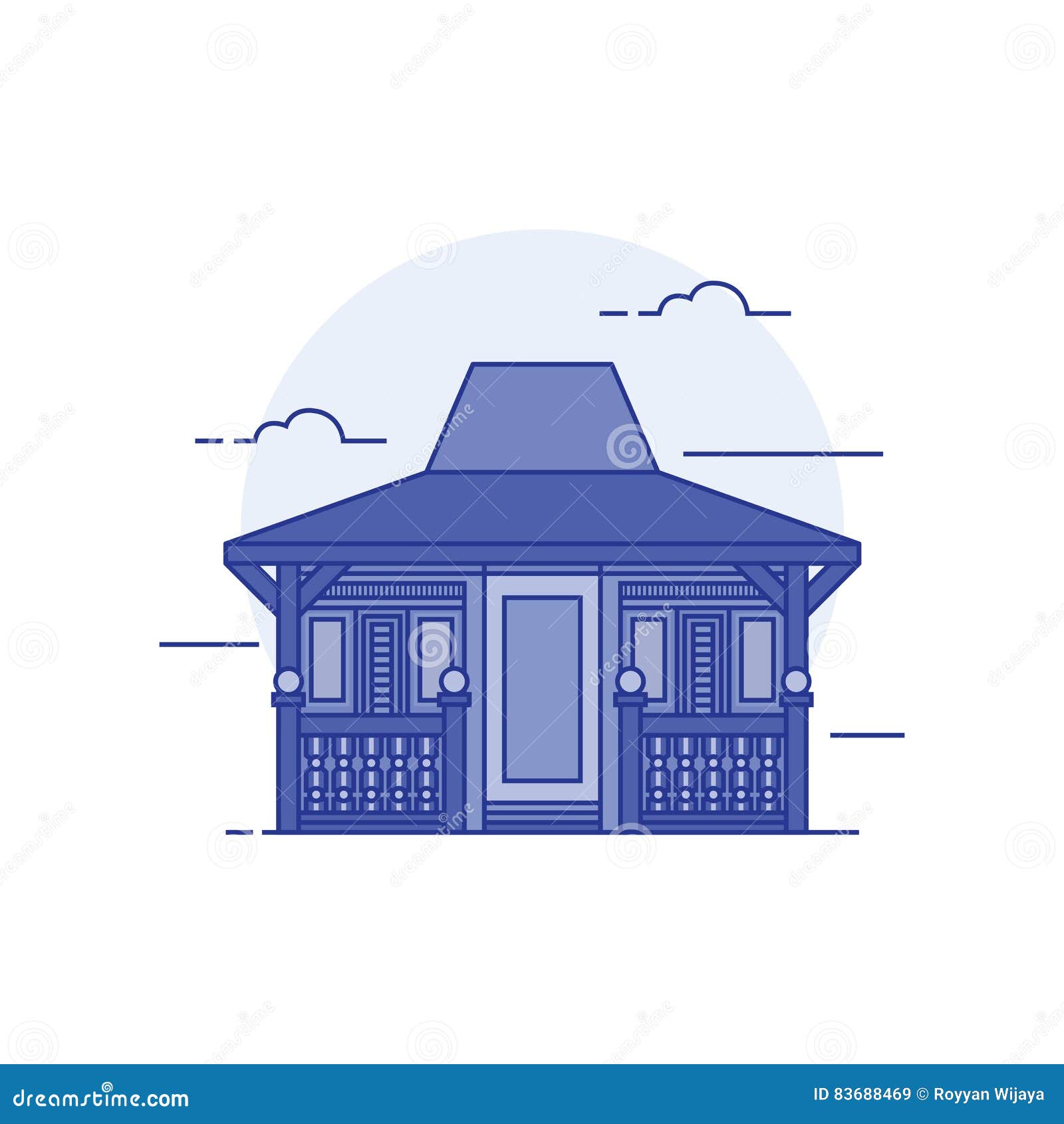  Rumah Adat Joglo Vector 