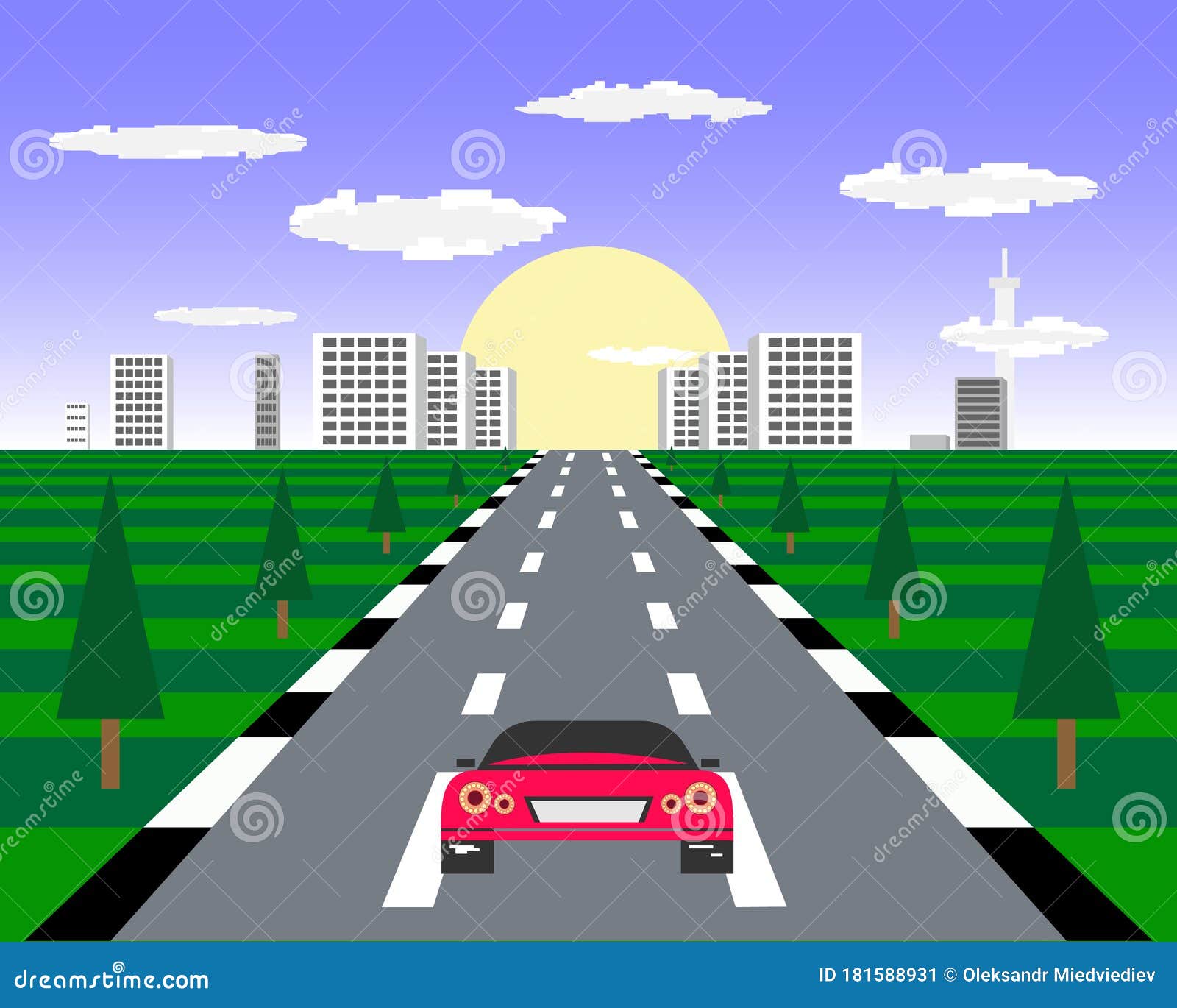 Jogo Antigo De Computador De Corrida De Pixéis Carro Desportivo Corre Na  Estrada Contra O Pano De Fundo Da Paisagem Urbana Ilustração Stock -  Ilustração de arcada, passeios: 181588931