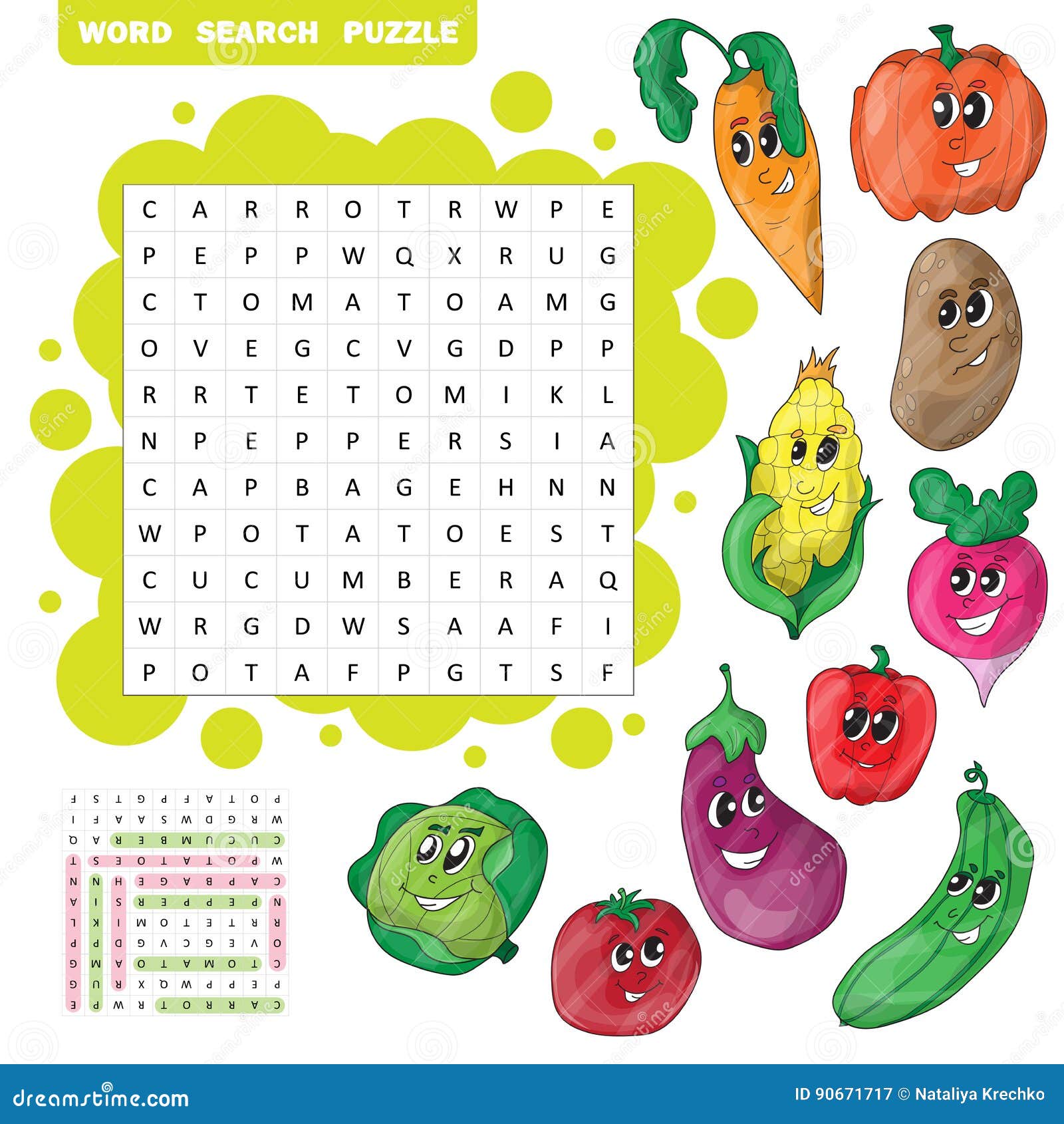 Vetores de Word Search Puzzle Jogo Desenhos Animados Monstros