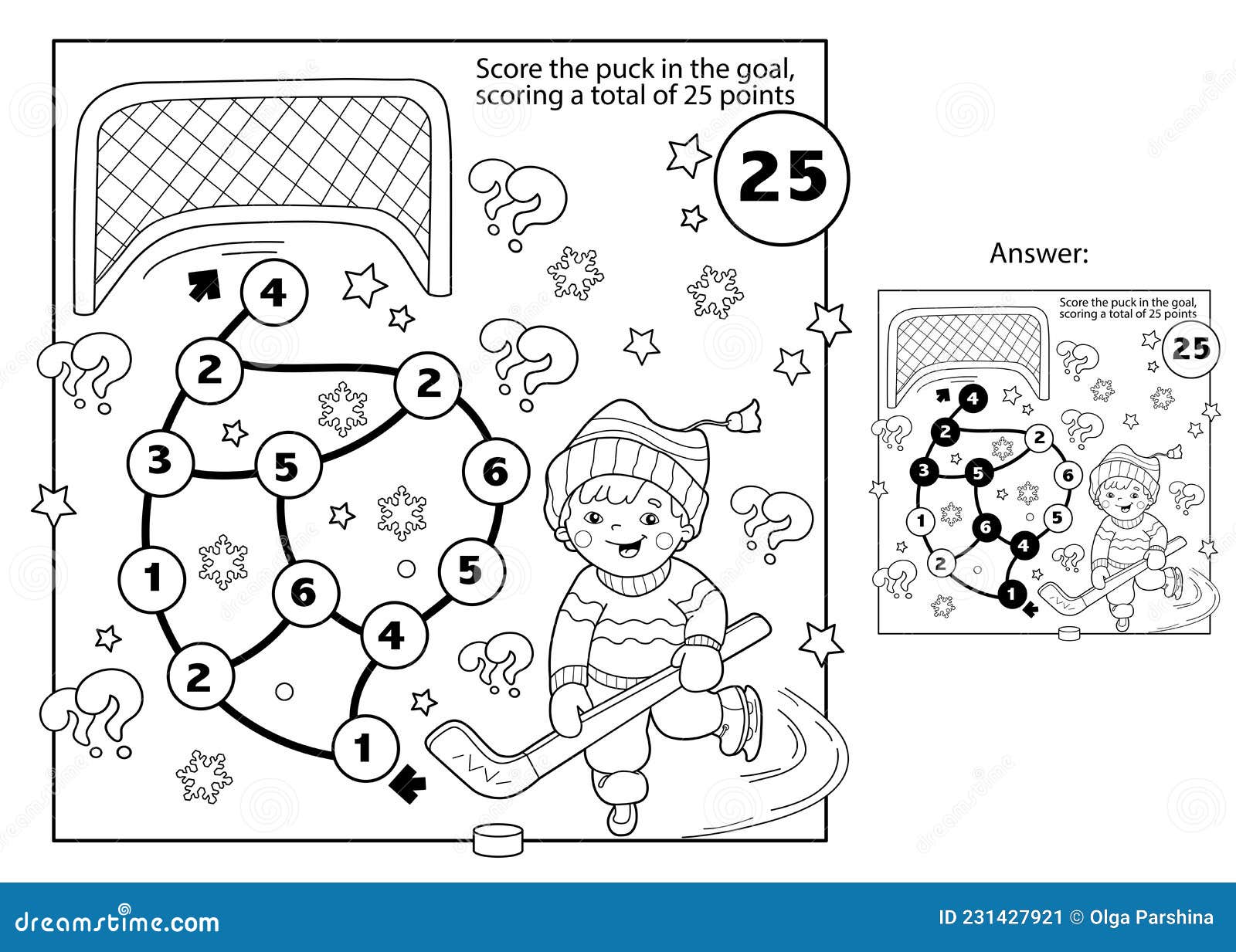 Vetores de Jogo De Matemática Quebracabeça Para Crianças Esboço De Página  De Coloração De Pato De