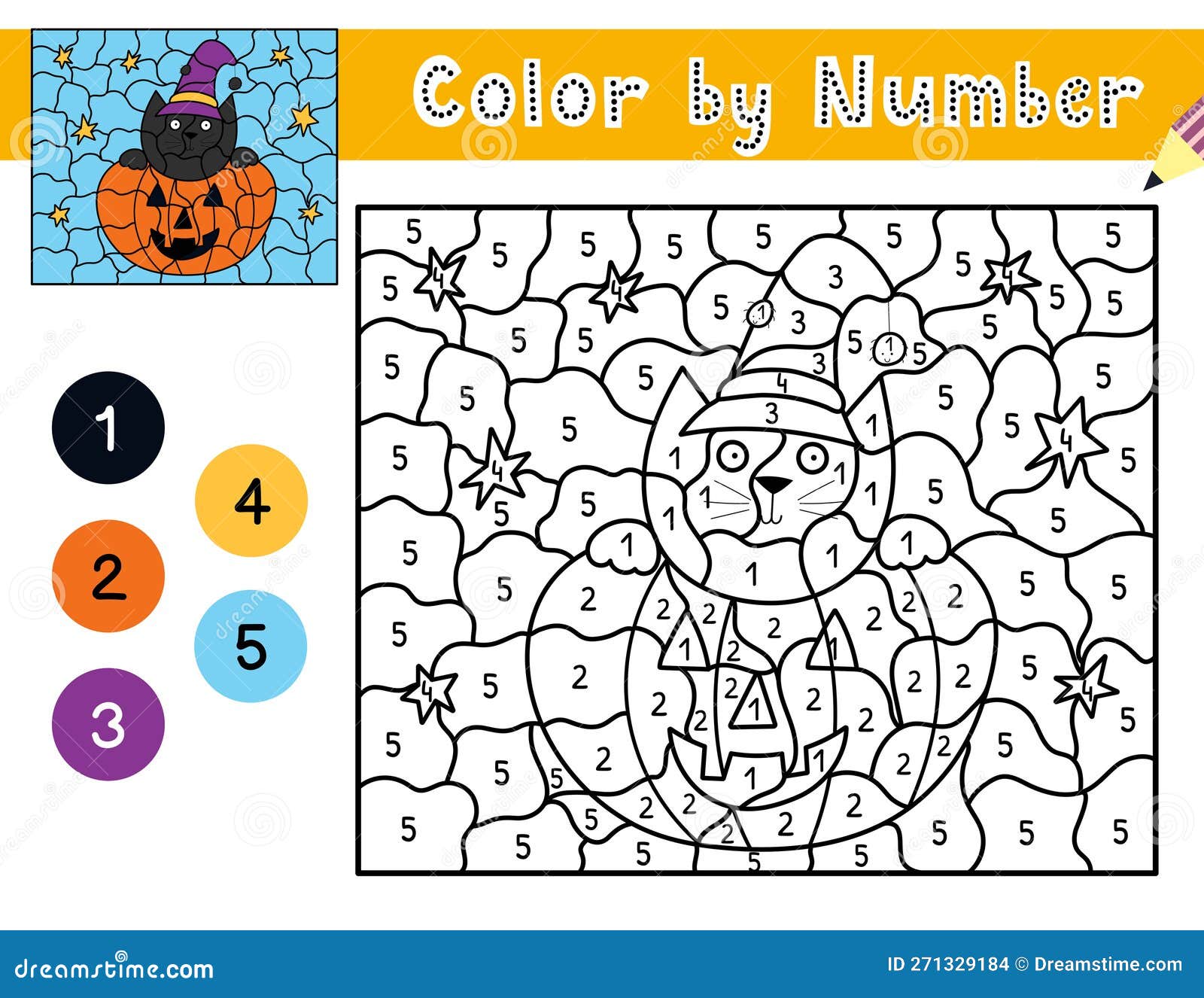 Jogo de cores por número para crianças