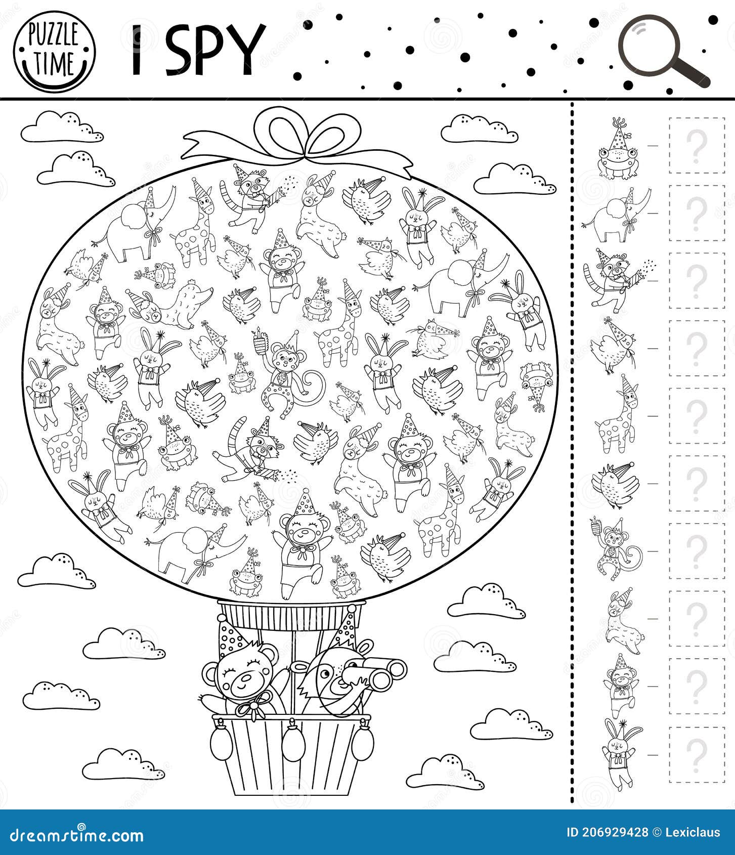 Jogo De Espiões Para Crianças. Pesquisar E Contar a Atividade De