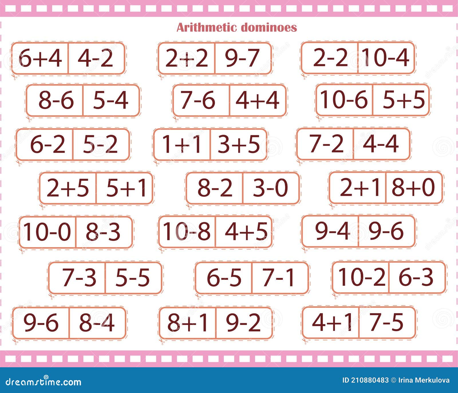 combinar dominó e números. jogo de matemática para crianças. 4929587 Vetor  no Vecteezy