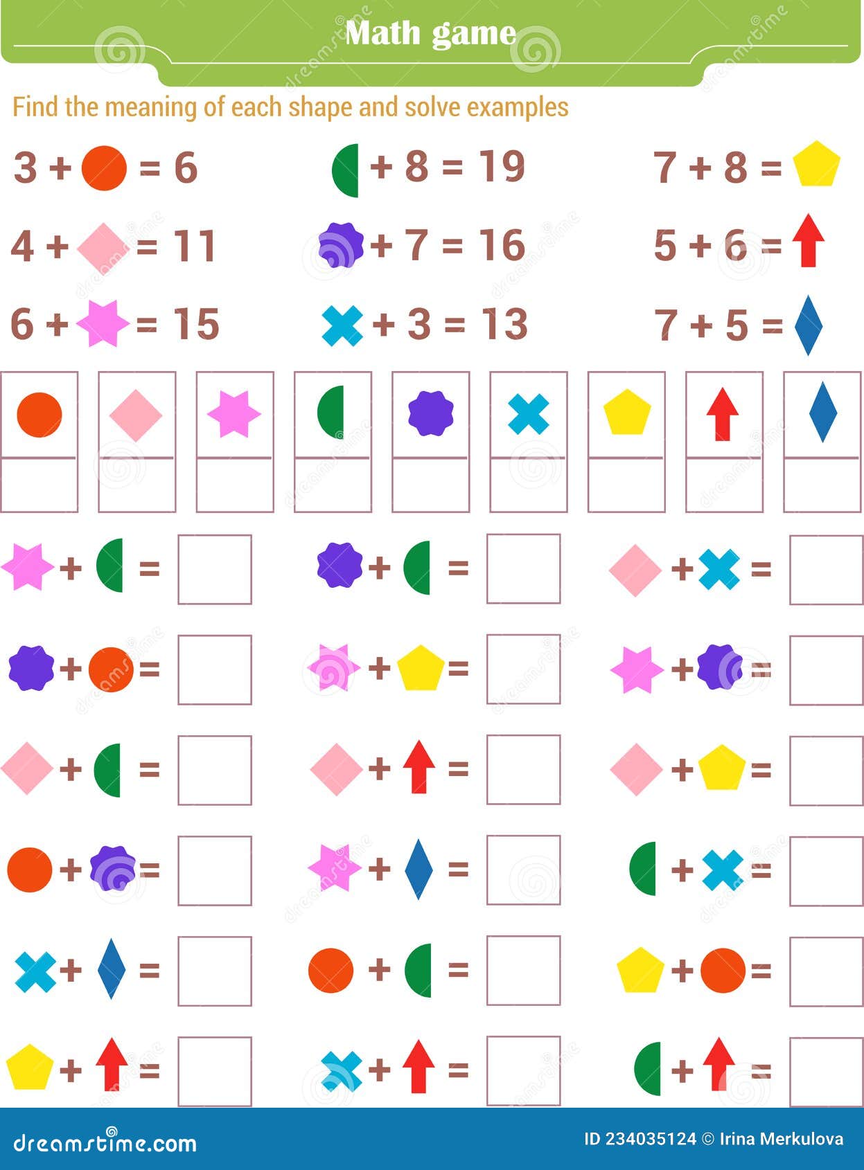 Jogo Educacional Da Matemática Para Crianças Atividade De Harmonização Da  Matemática Contando O Jogo Para Crianças, Adição Ilustração do Vetor -  Ilustração de elementar, professor: 102858624