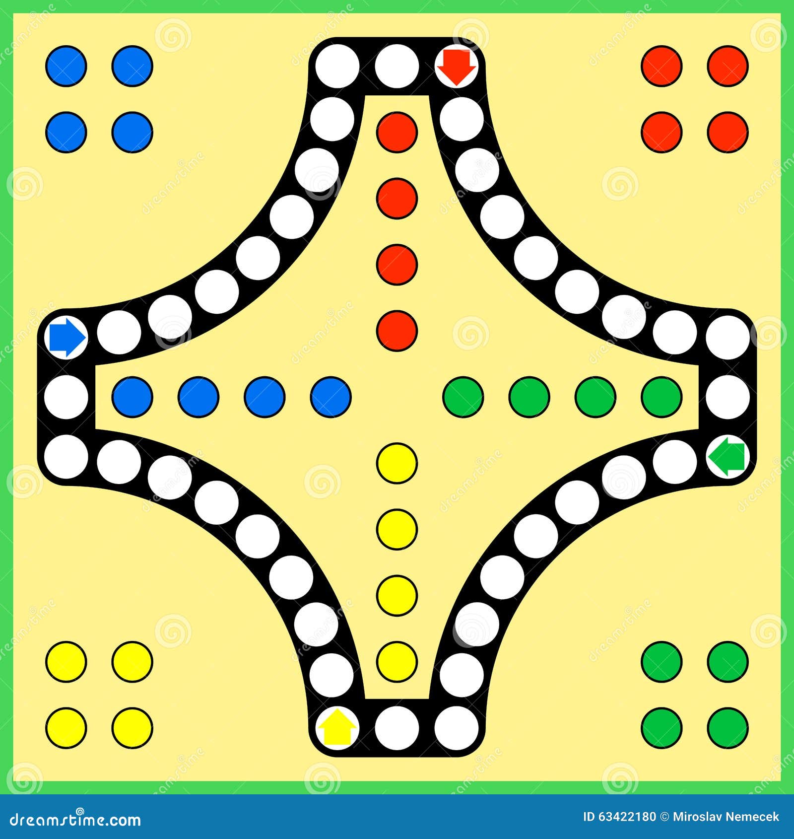 Vetores de Ludo Jogo De Tabuleiro Para Impressão Com Ilustração