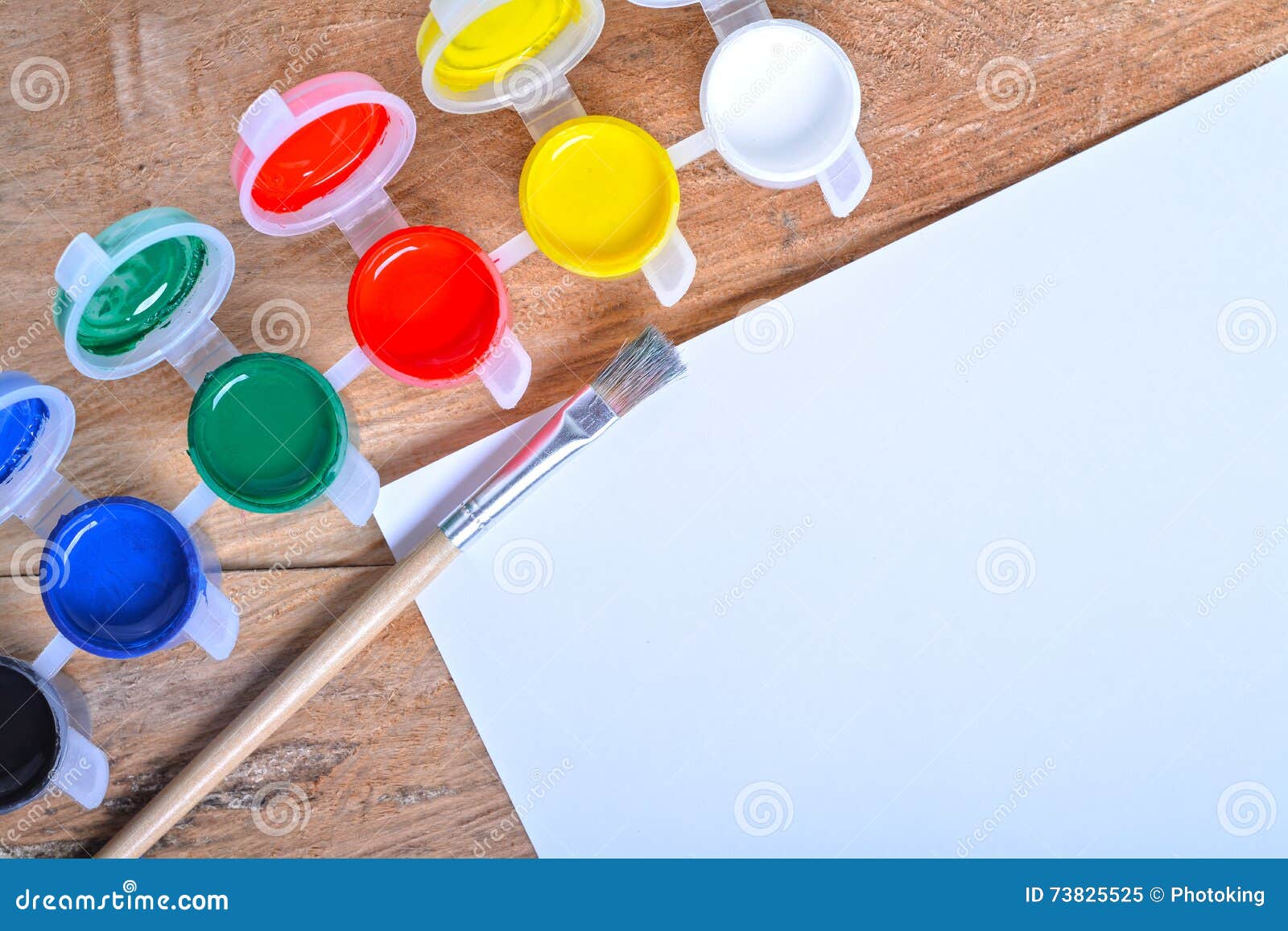 Jogo De Pinturas Do Gouache Da Arte Imagem de Stock - Imagem de