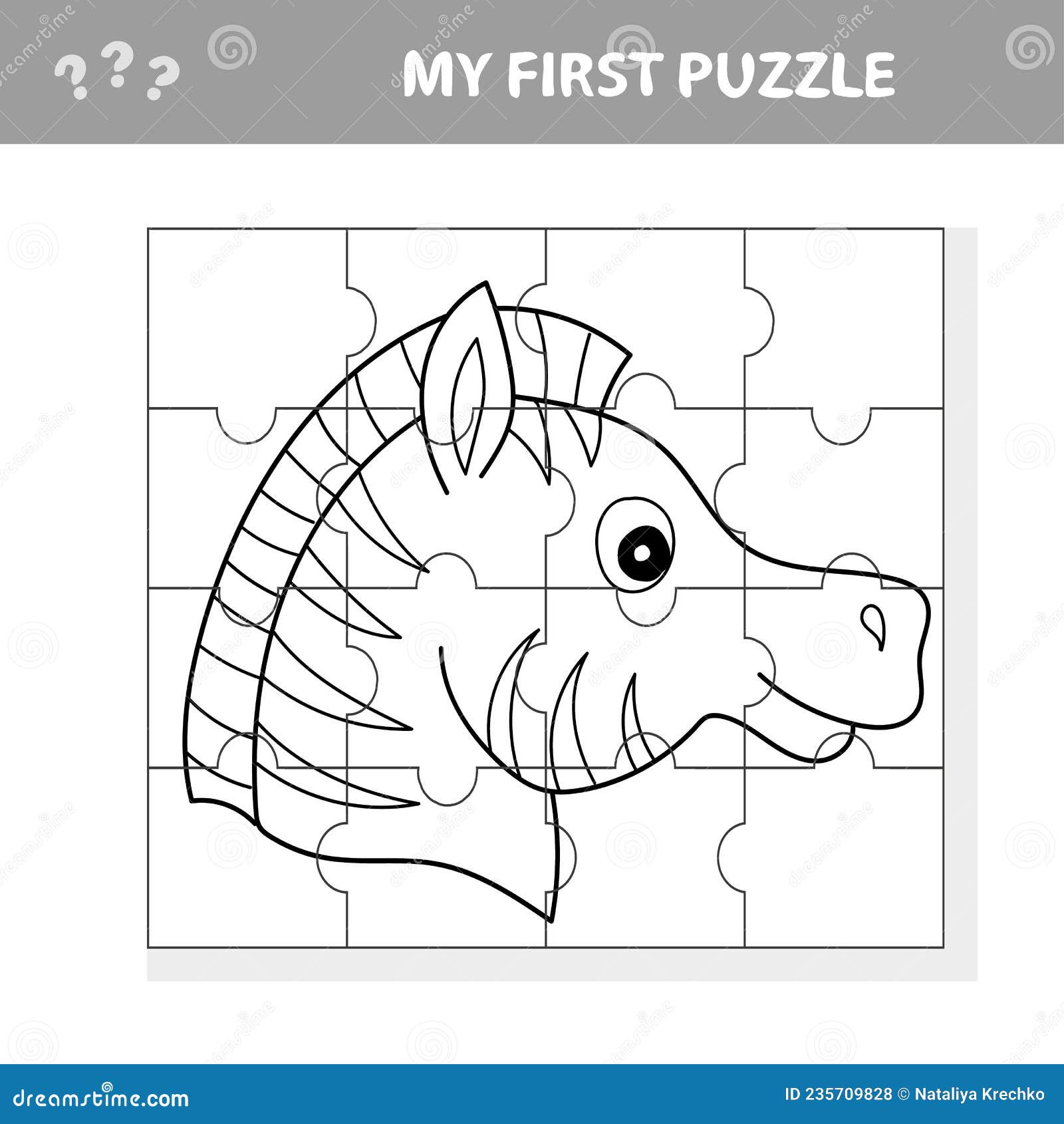 Quebra-cabeça de jogo de quebra-cabeça de animais fofos para crianças jogo  de educação para pré-escola