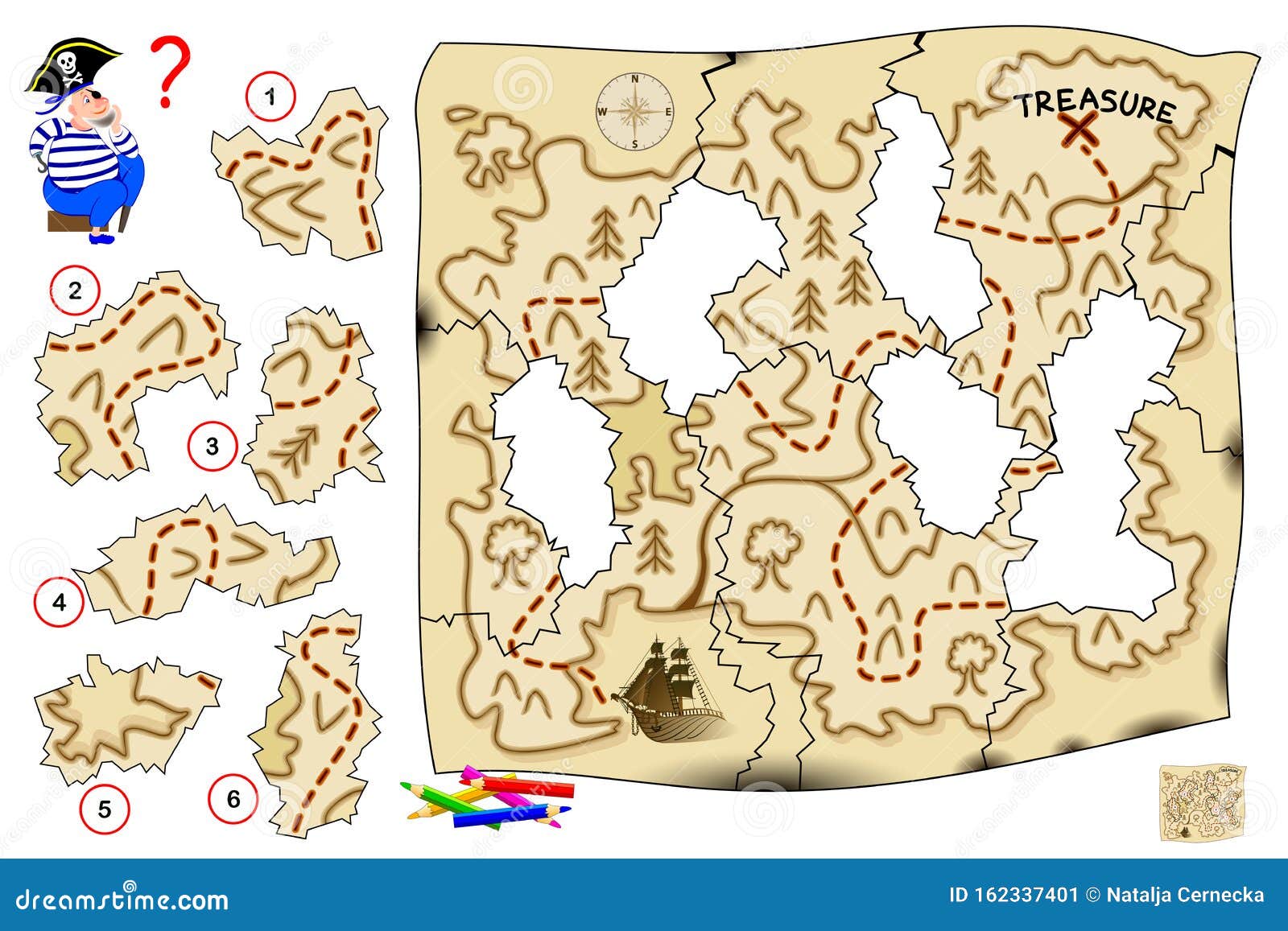 Jogo De Quebra-cabeças Lógico Para Crianças E Adultos. Encontrar