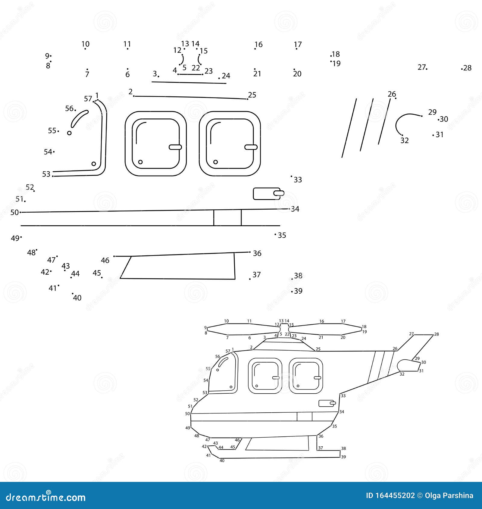 Quebra-cabeça infantil helicóptero