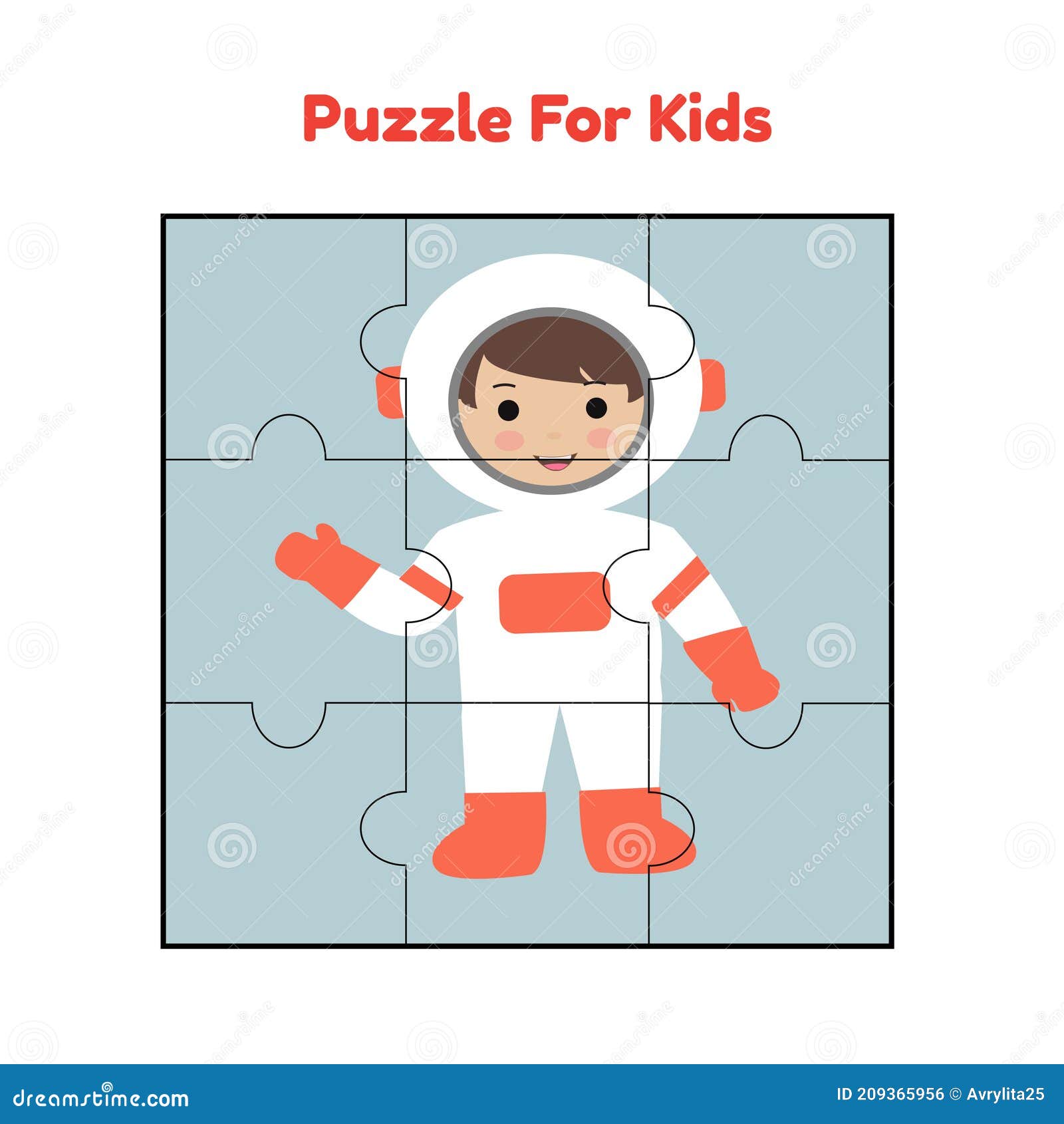 Astronauta no espaço, Quebra Cabeça Puzzle