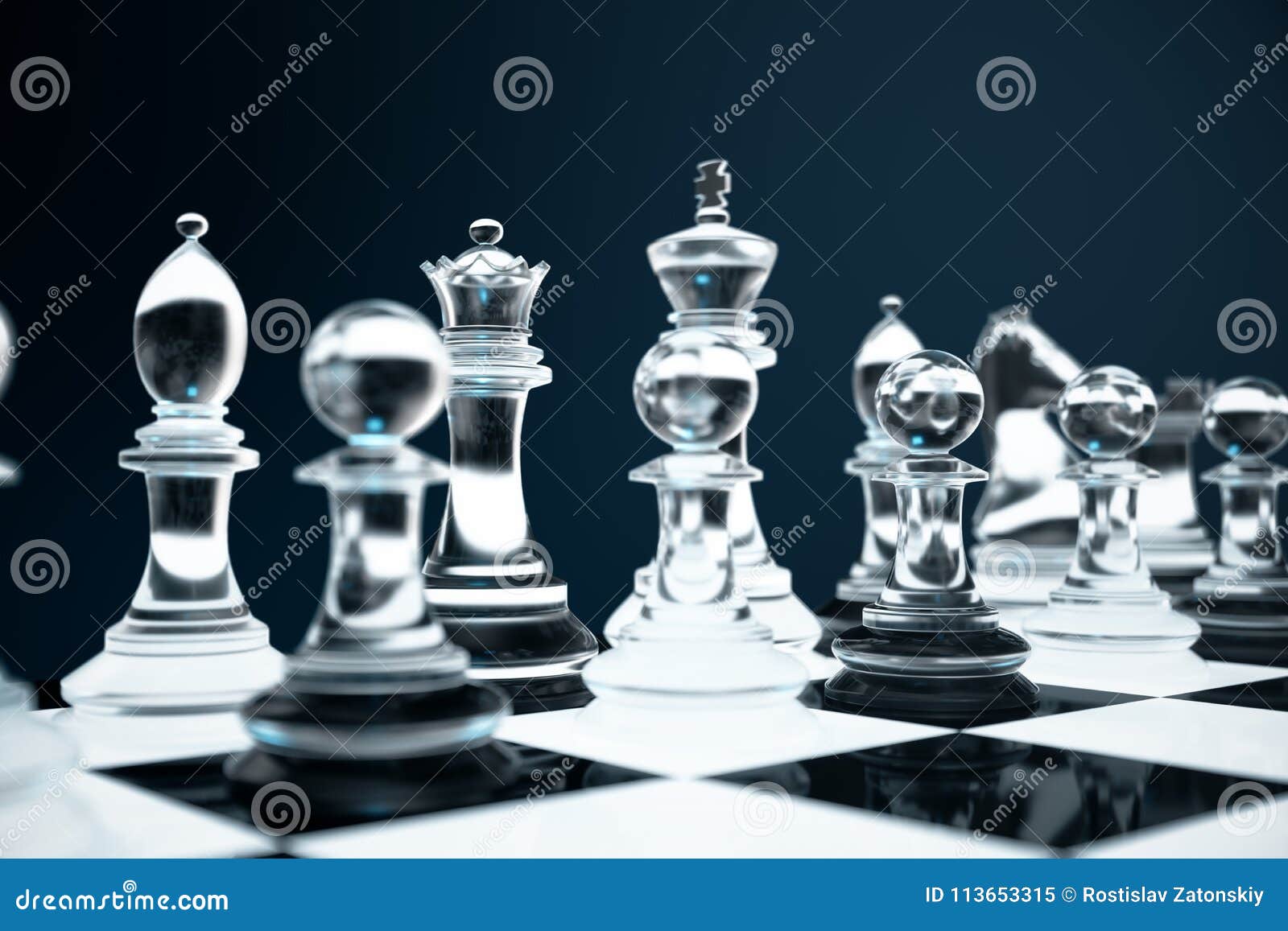 Peão de peças de xadrez consistindo de pontos, linhas e formas