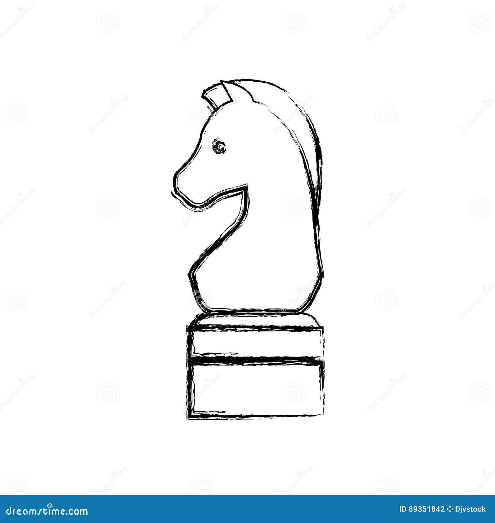 Ilustração Do Cavalo Do Jogo De Xadrez Do Vetor Ilustração Stock