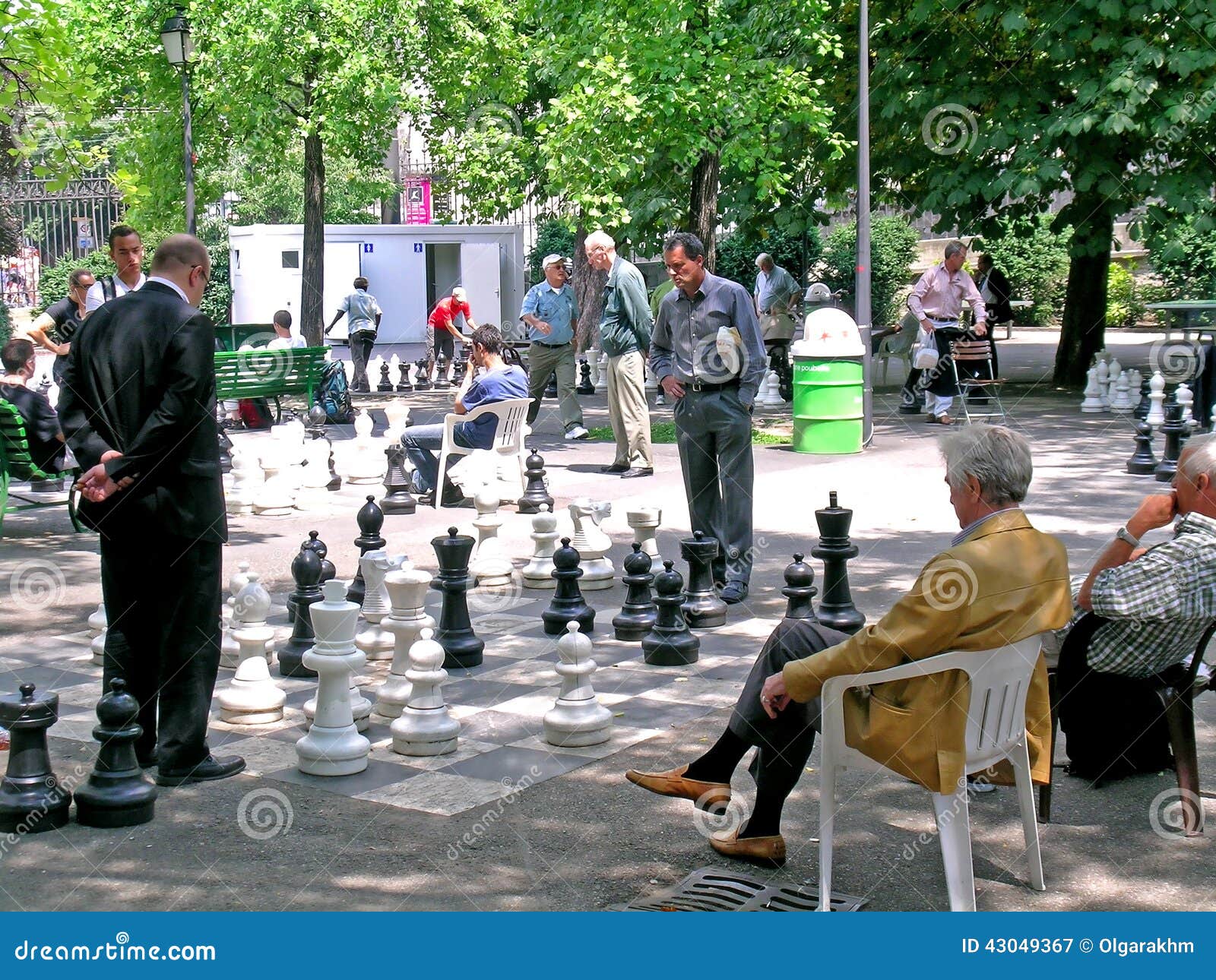 Jogo de xadrez no parque fotografia editorial. Imagem de figura - 43049367