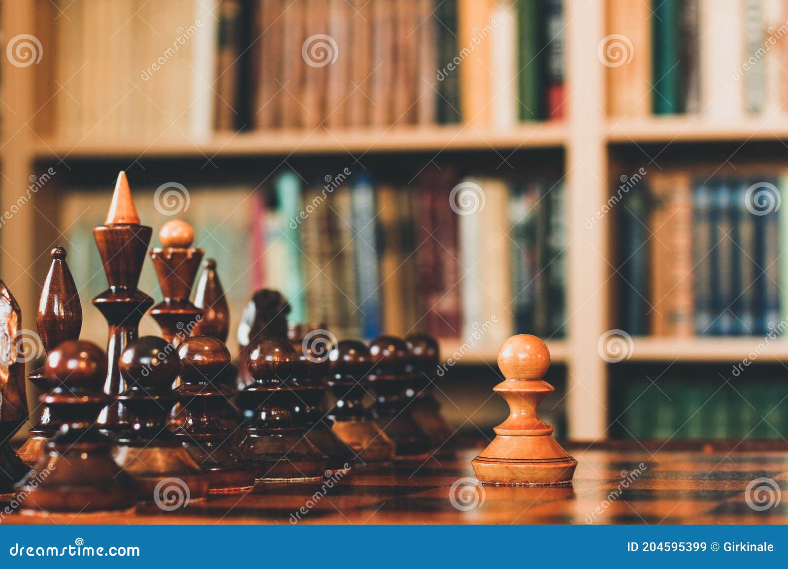 Peão peça xadrez madeira