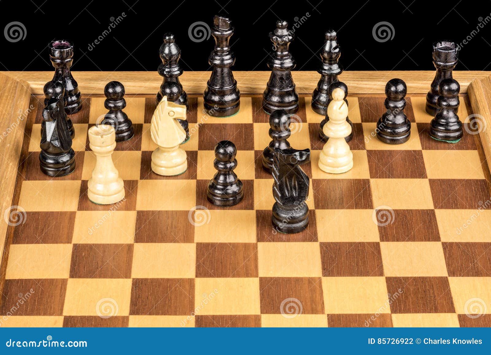 Jogo De Xadrez Que Mostra Esse Rei No Checkmate Foto de Stock