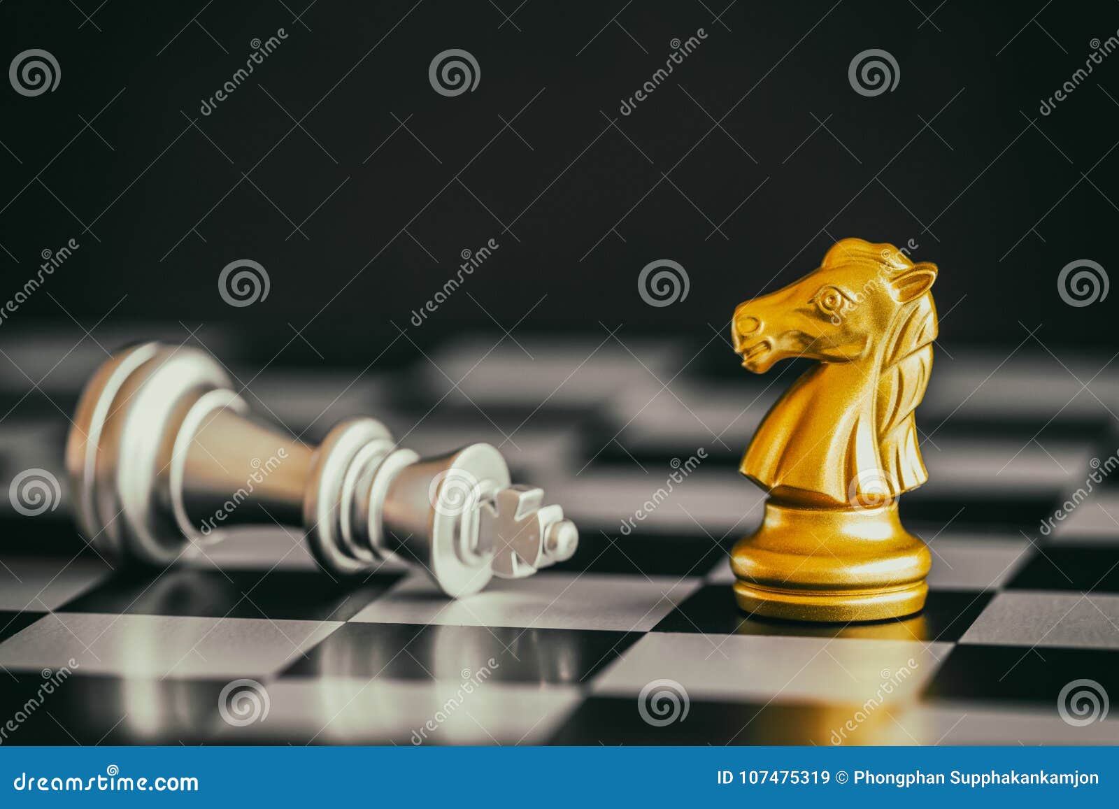 Estratégia Empresarial Do Checkmate Da Xadrez Imagem de Stock