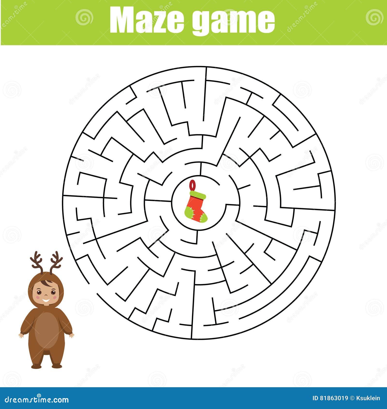 Jogo de lógica infantil atravessa o labirinto ajude o bebê
