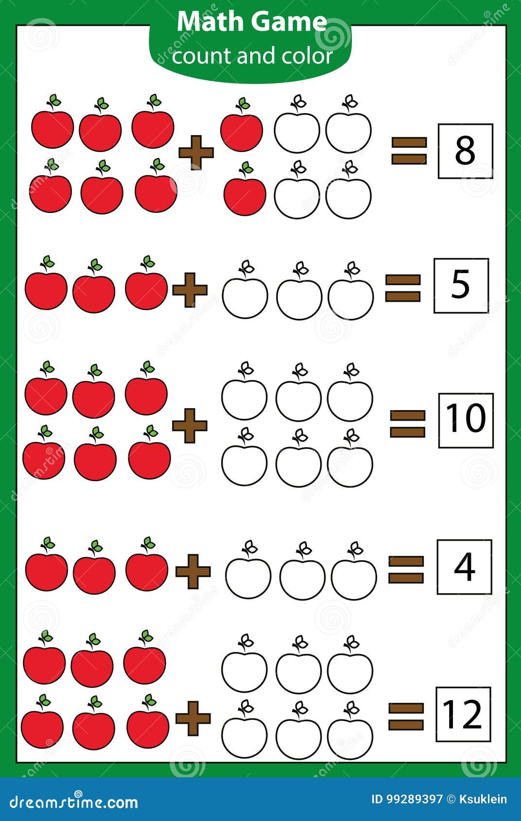 Jogo Educacional Da Matemática Para Crianças Atividade De Harmonização Da  Matemática Contando O Jogo Para Crianças, Adição Ilustração do Vetor -  Ilustração de elementar, professor: 102858624