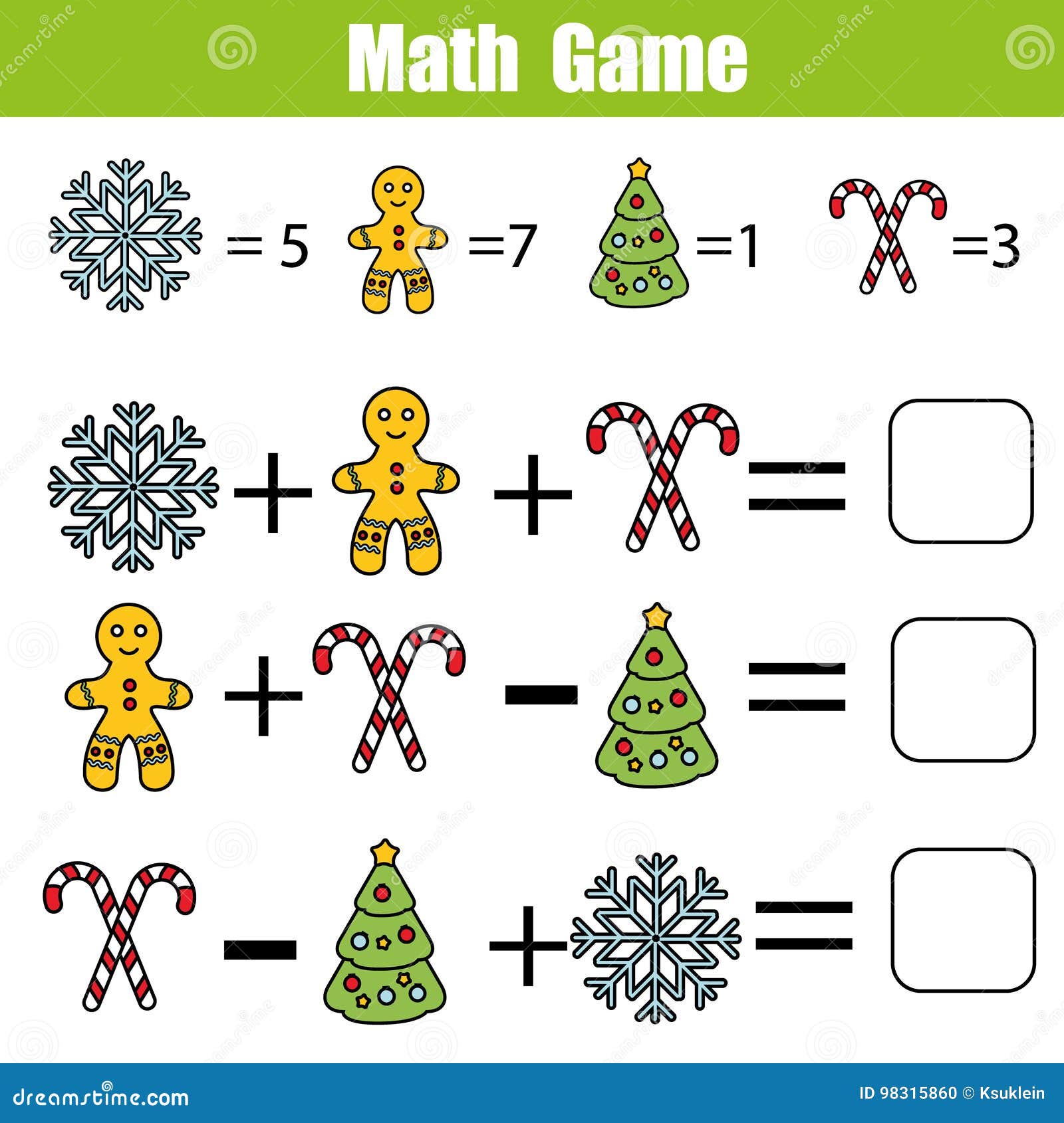 Conjunto Jogos Matemáticos Matemática Jogo Educativo Para Crianças Tarefa  Contagem imagem vetorial de ek_tim© 393772670