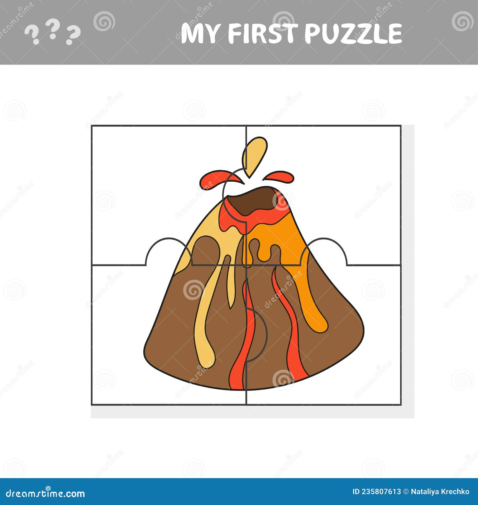 jogo de quebra-cabeça de labirinto para crianças com vulcão e ovo