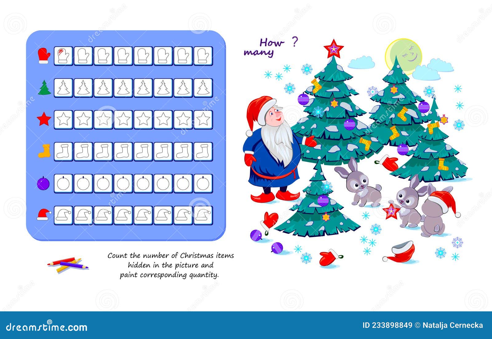 Complete a imagem dos lindos desenhos animados do papai noel planilhas  educacionais para crianças