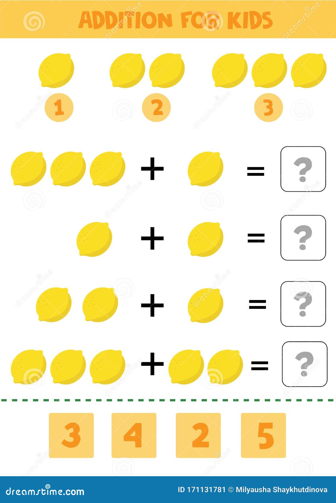 Jogo de adição com diferentes dinossauros jogo educacional de matemática  para crianças