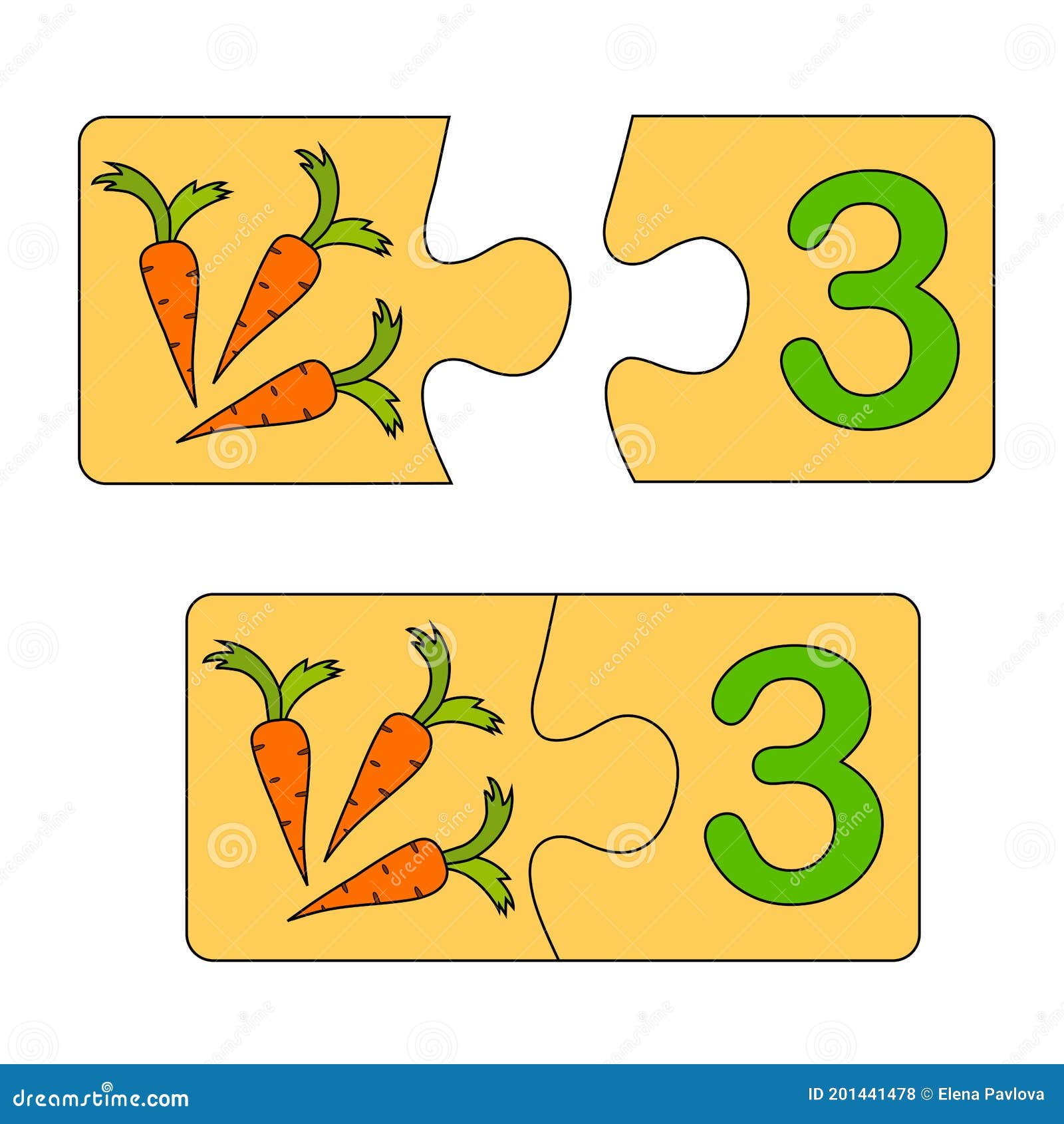 Colorir por números. jogo de puzzle para a educação infantil