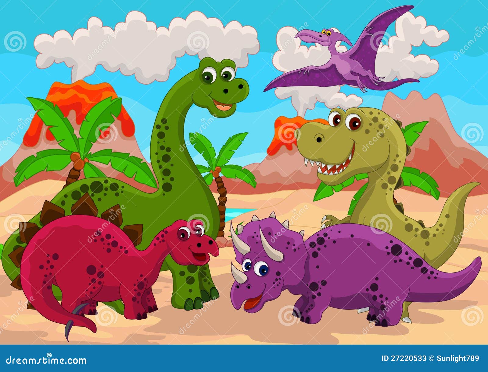 Jogo Engraçado Dos Desenhos Animados Do Dinossauro Ilustração Stock -  Ilustração de paleontologia, triceratops: 27220544