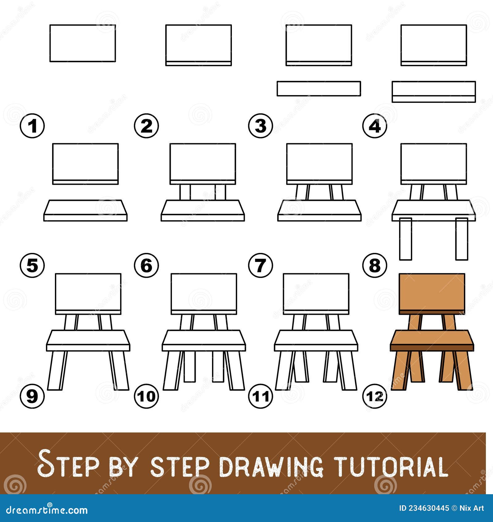 Jogo Infantil Para Desenvolver Habilidade De Desenho Com Nível De Jogo Fácil  Para Crianças Pré-escolares Desenhando Tutorial Para Ilustração Stock -  Ilustração de enigma, isolado: 233490421