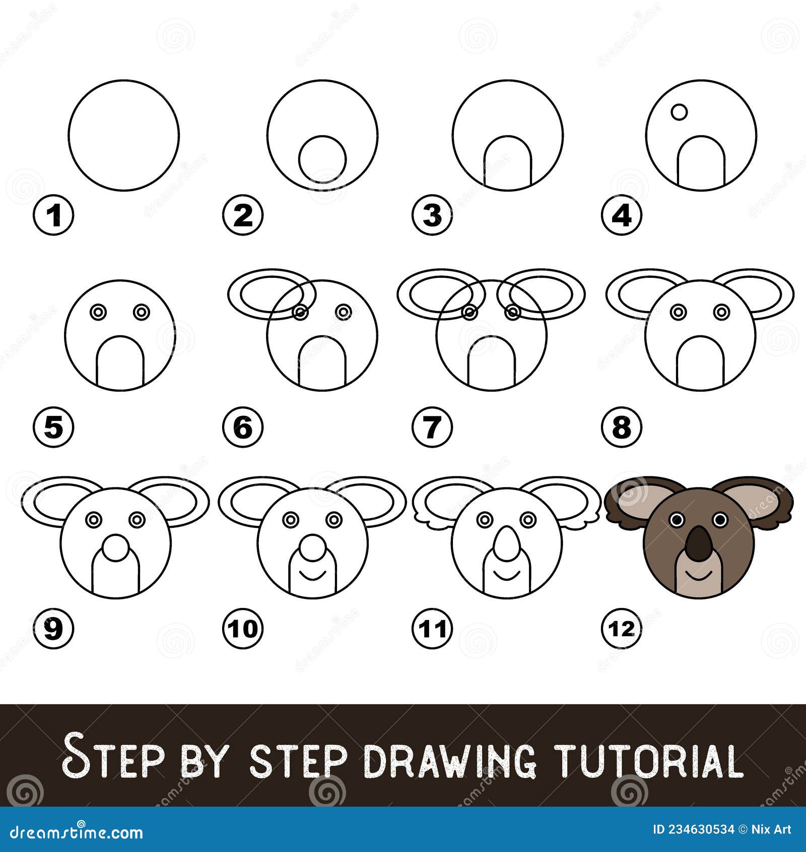 Tutorial De Desenho Para Crianças. Nível Fácil. Como Desenhar