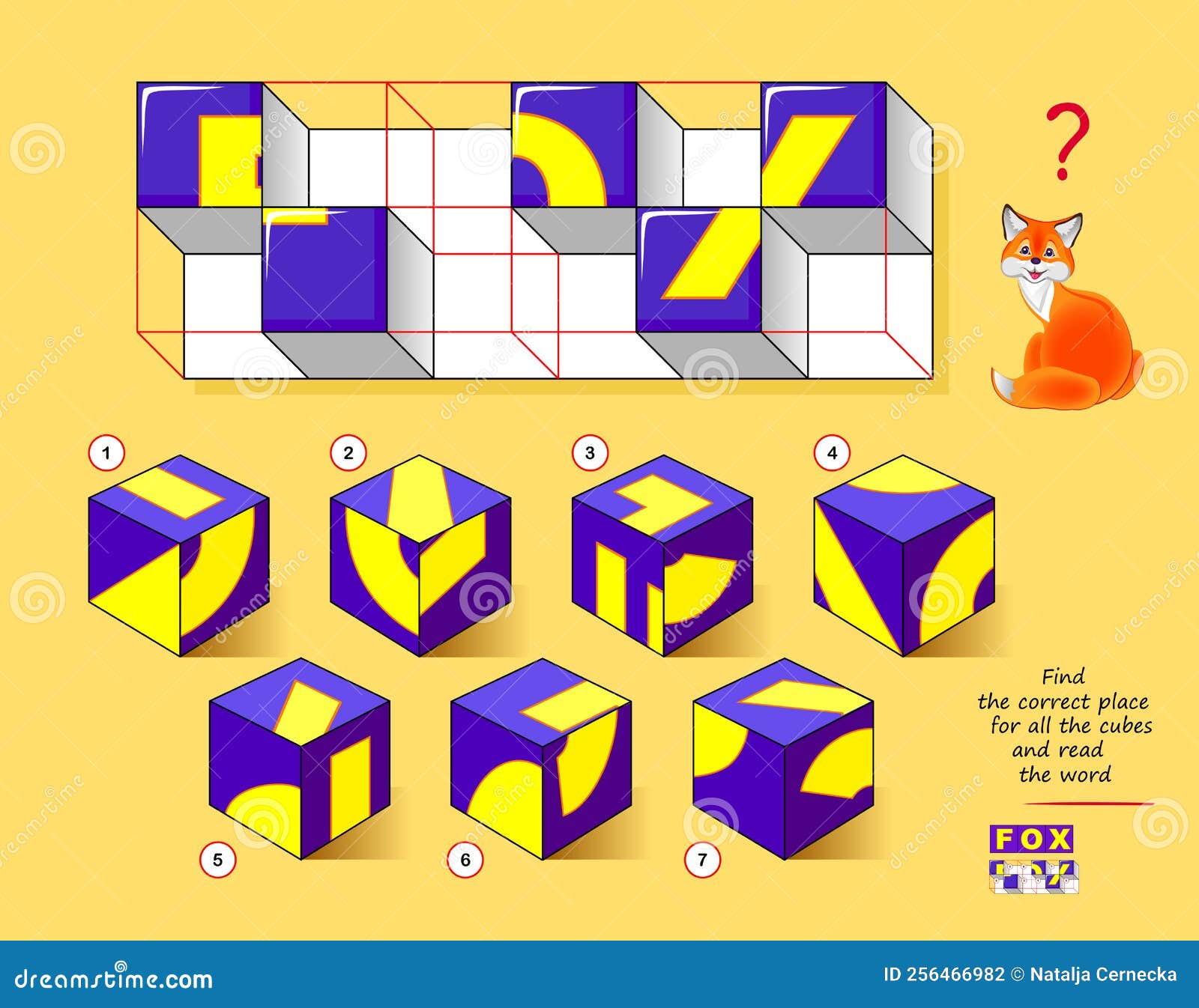 Jogo Lógico Para O Quebra-cabeça 3d Mais Inteligente. Encontre O